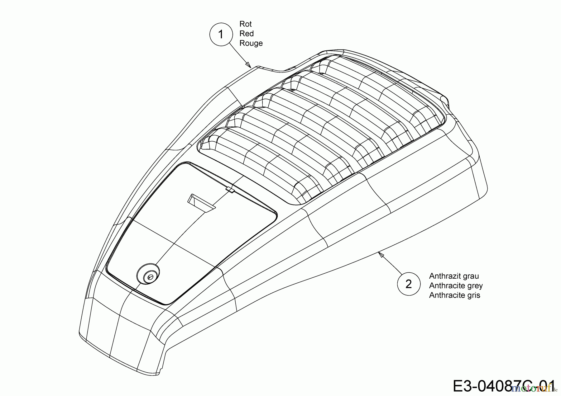 WOLF-Garten Expert Motormäher mit Antrieb Expert 460 A 12C-TUKC650 (2018) Motorhaube