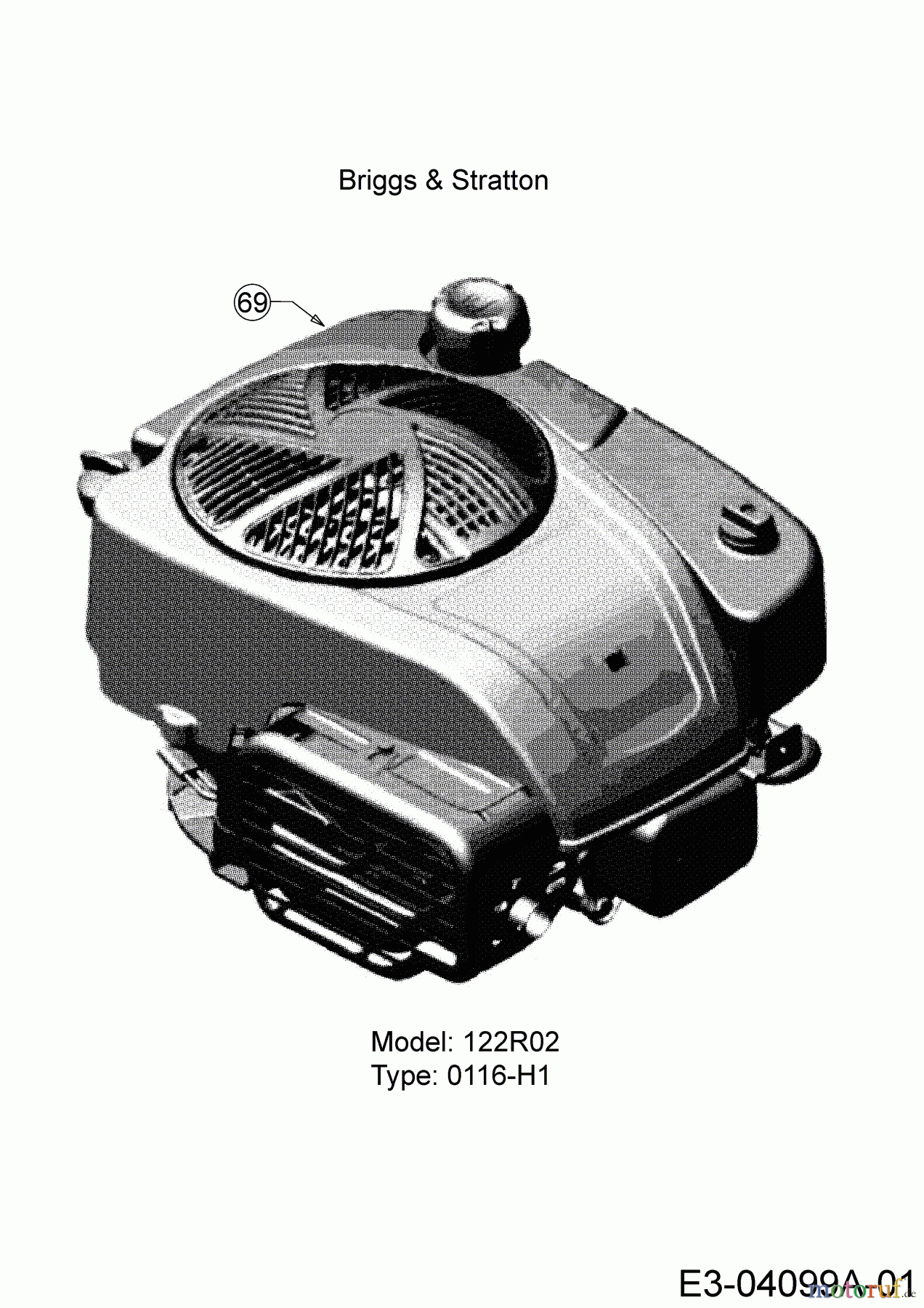 MTD Motormäher mit Antrieb 53 SPSBHW 12A-PD9L600 (2017) Motor Briggs & Stratton