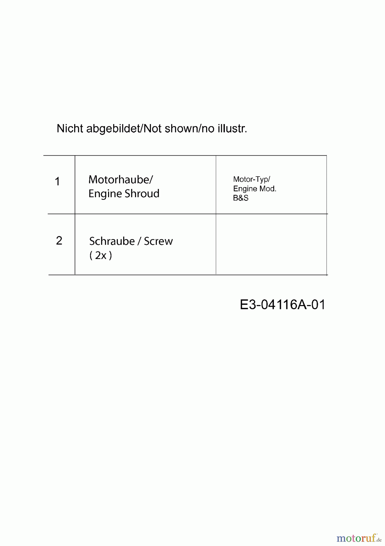 MTD Motormäher P 48 MB 11B-164M615 (2008) Motorhaube B&S