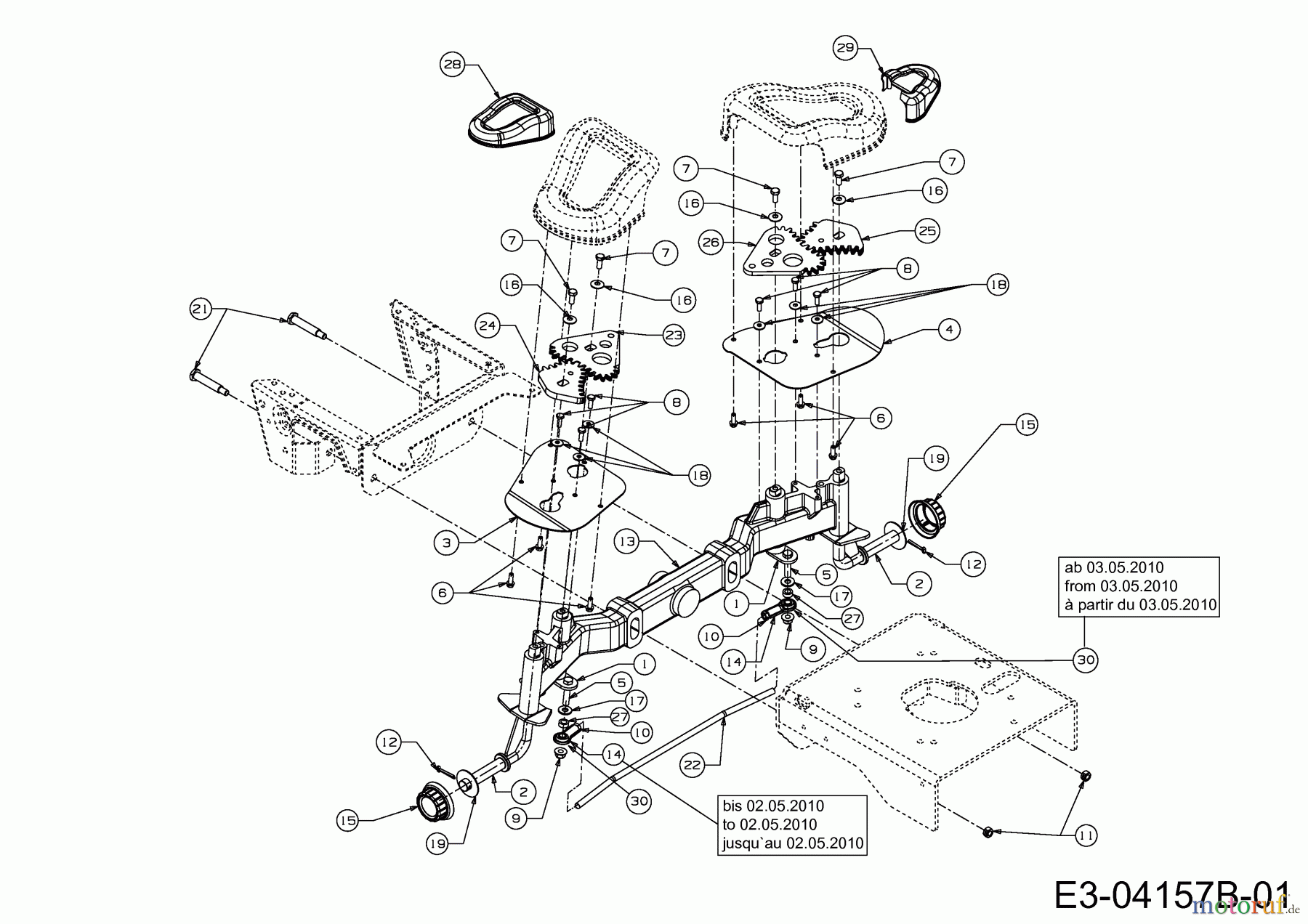 Cub Cadet Zero Turn FMZ 50 17AI4BFP603 (2009) Achsschenkel