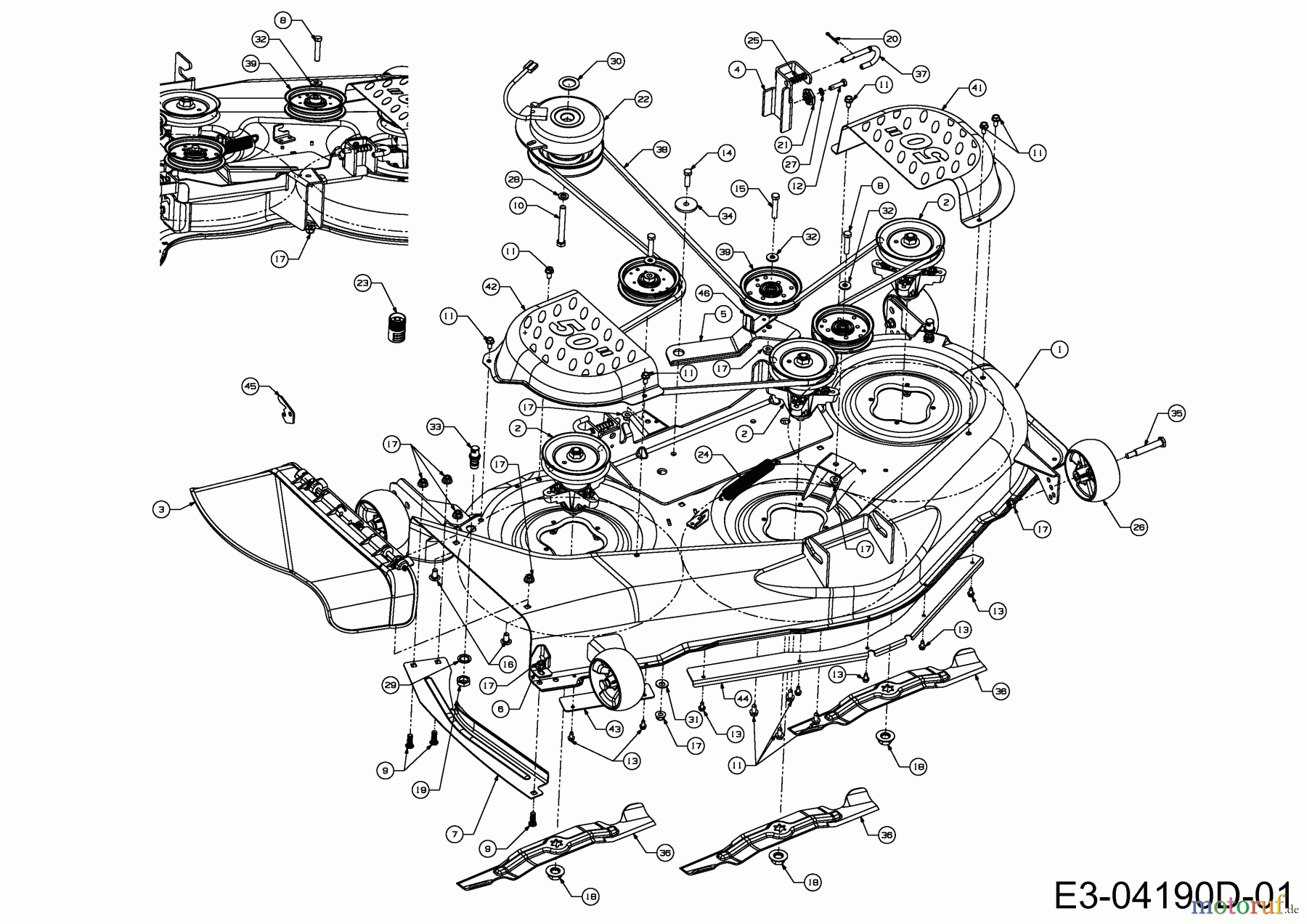  Cub Cadet Zero Turn RZT 50 17AI2ACP603  (2012) Mähwerk P (50