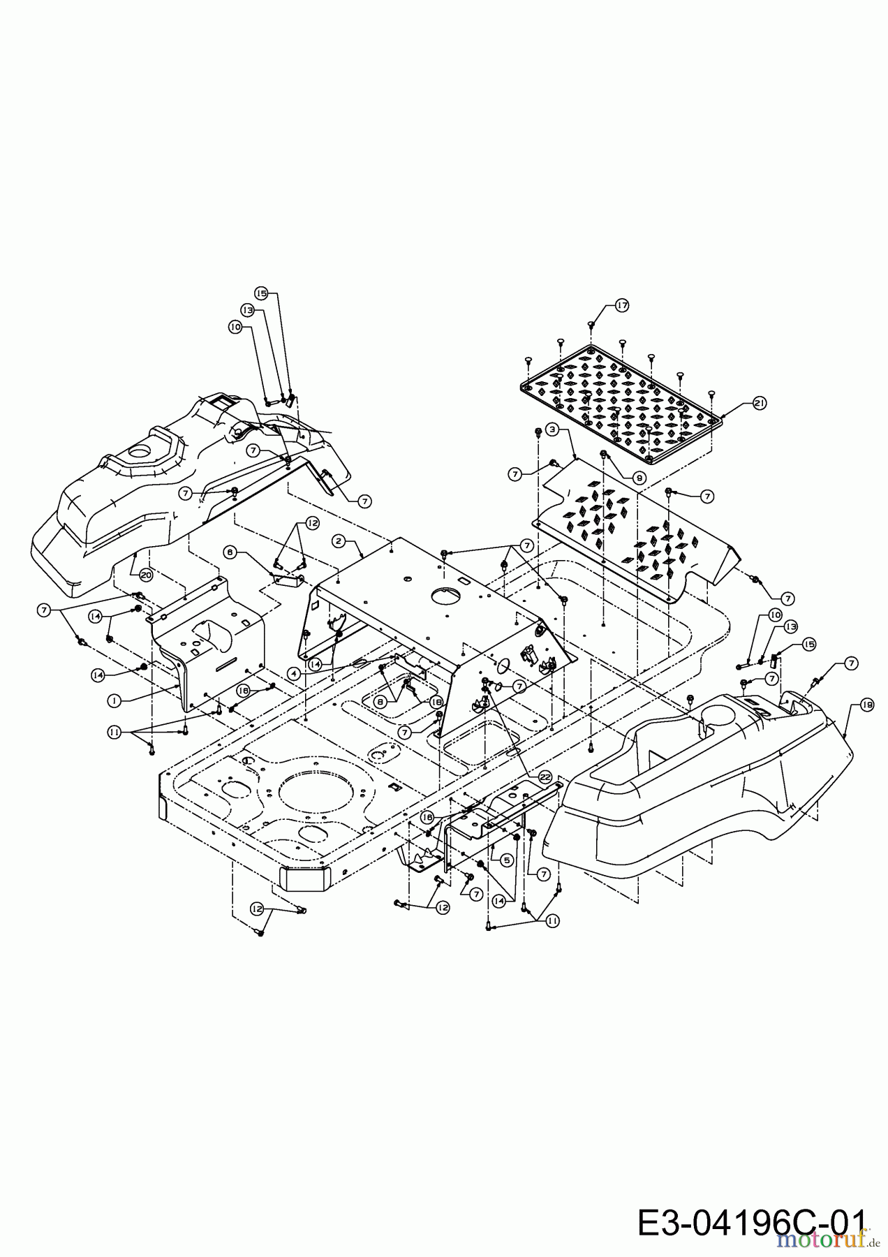 Cub Cadet Zero Turn RZT 42 17AE2ACS603 (2011) Trittbrett, Verkleidung