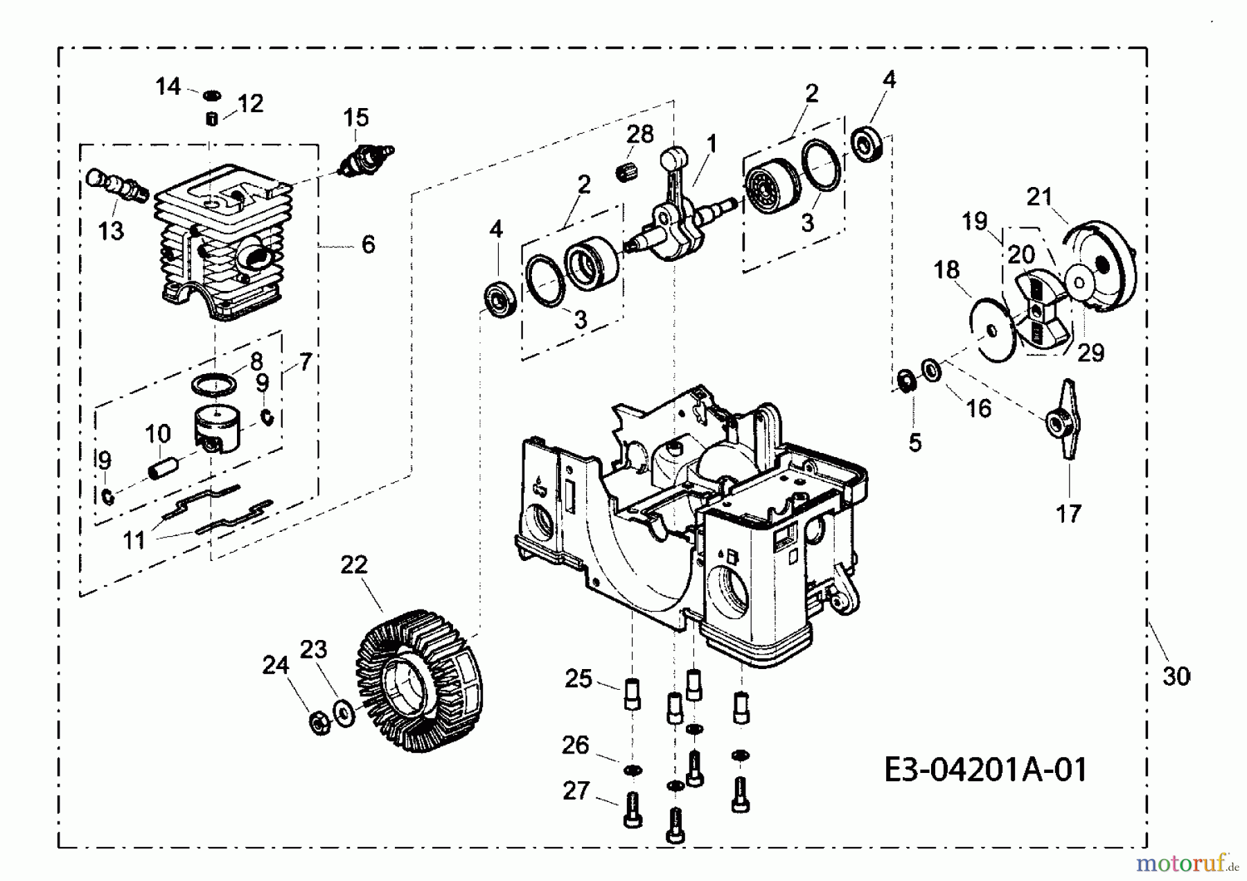 Cub Cadet Motorkettensägen CC 2740 41AY642G603 (2009) Schwungrad, Short Block, Zündung