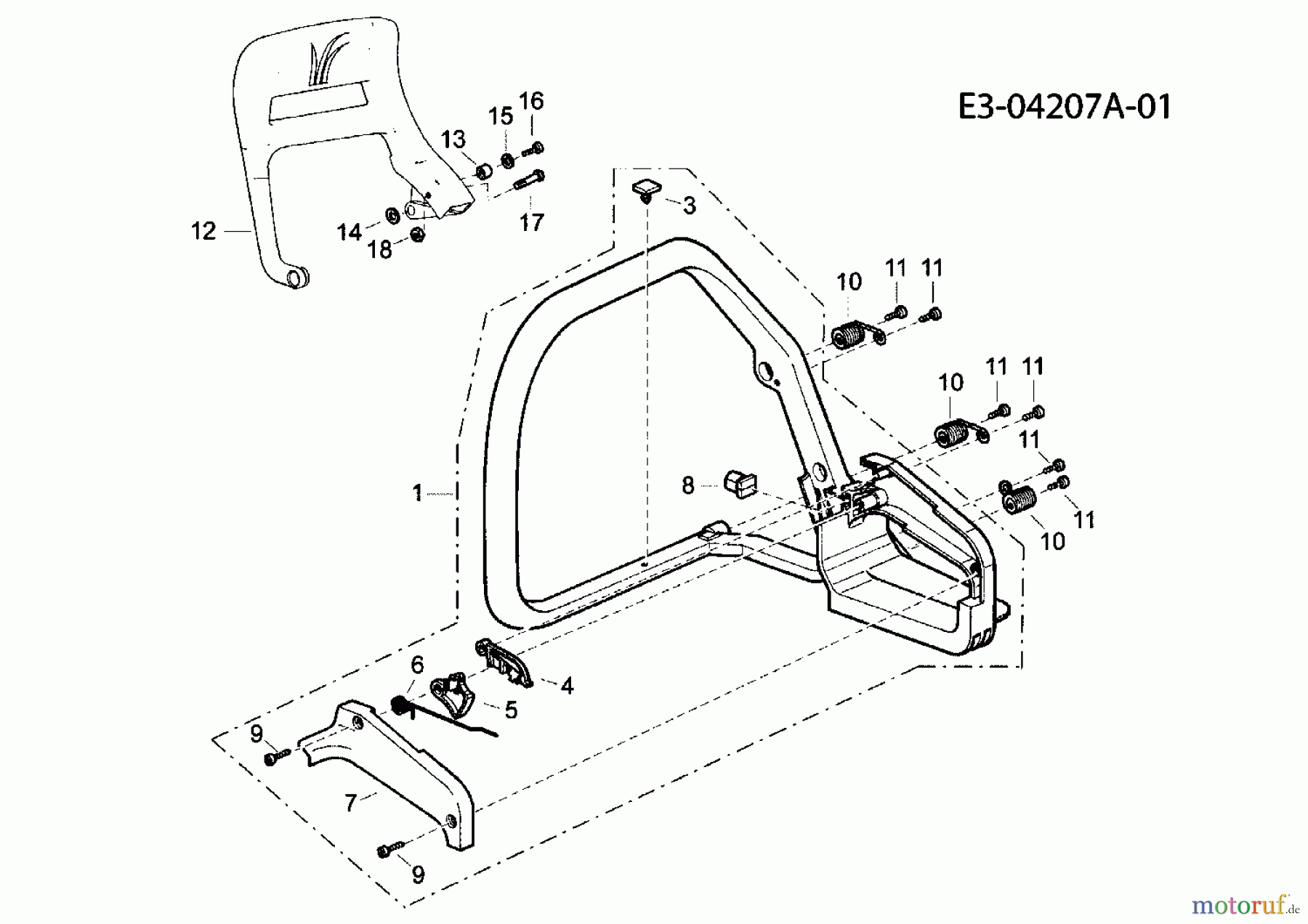 Cub Cadet Motorkettensägen CC 2740 41AY642G603 (2009) Handgriff