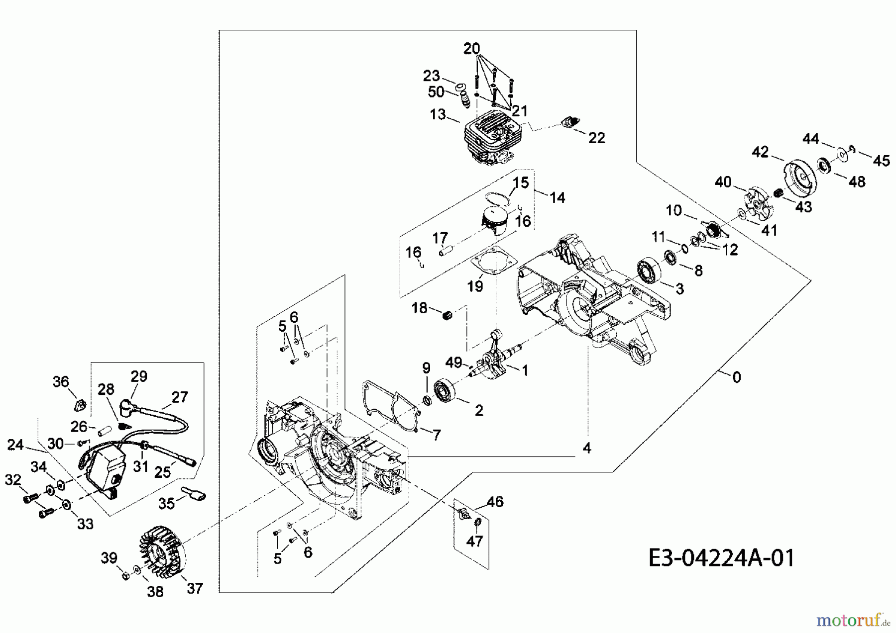 Cub Cadet Motorkettensägen CC 4256 41AY656G603 (2008) Motor