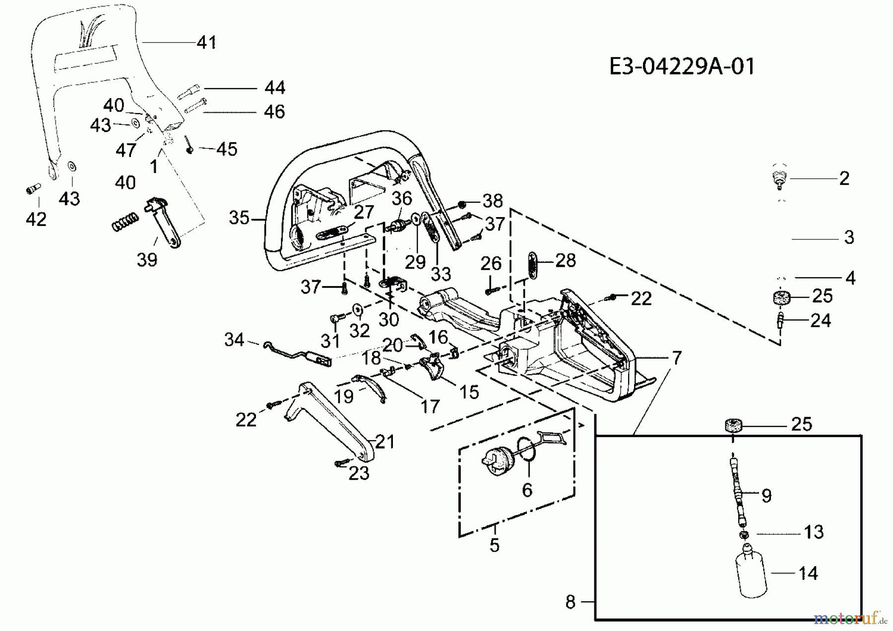 Cub Cadet Motorkettensägen CC 4256 41AY656G603 (2008) Handgriff