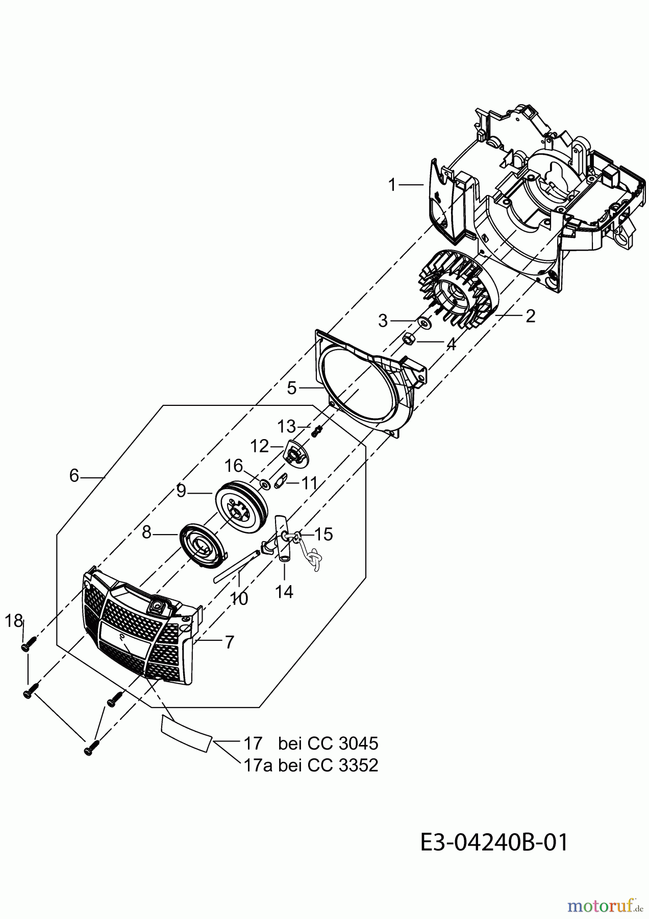 Cub Cadet Motorkettensägen CC 3045 41AY646G603 (2009) Reversierstarter