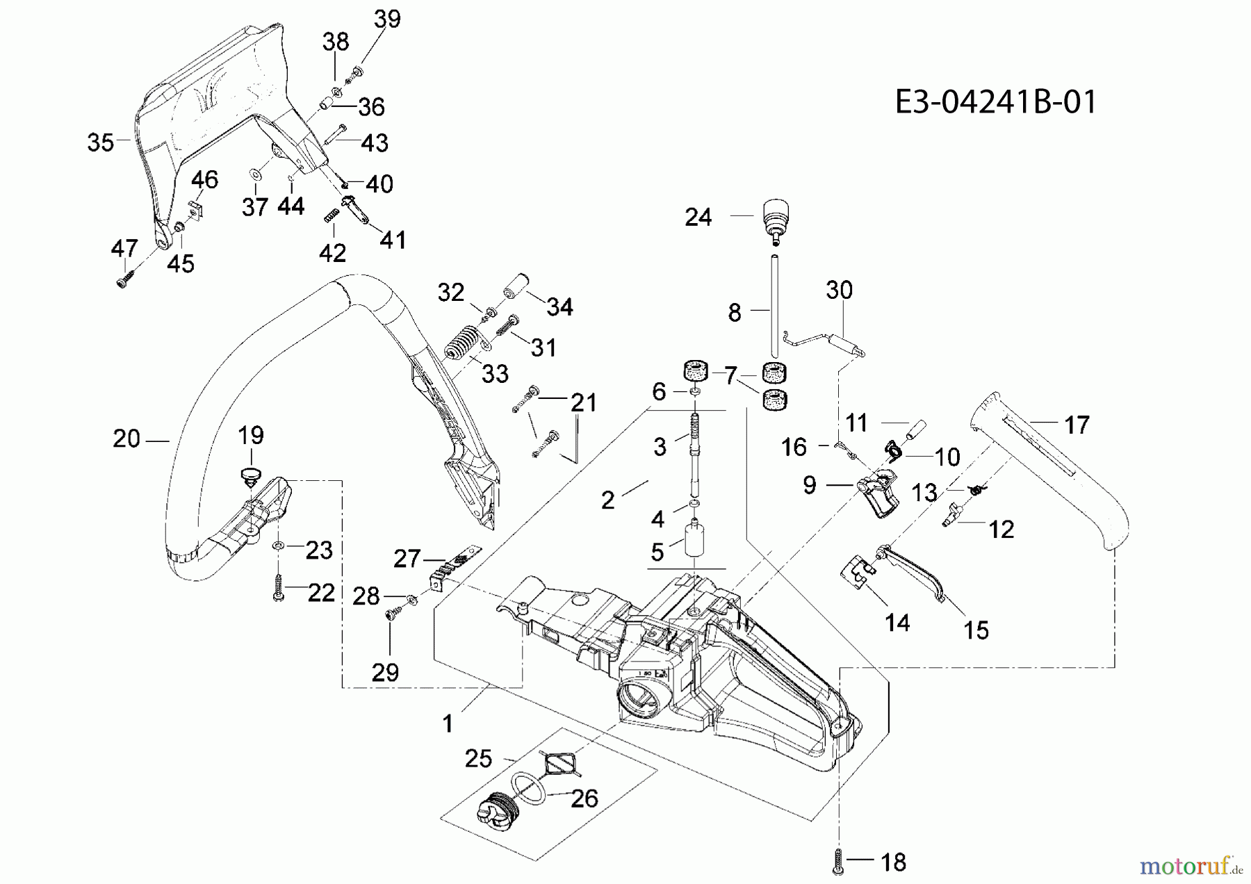 Cub Cadet Motorkettensägen CC 3045 41AY646G603 (2008) Handgriff