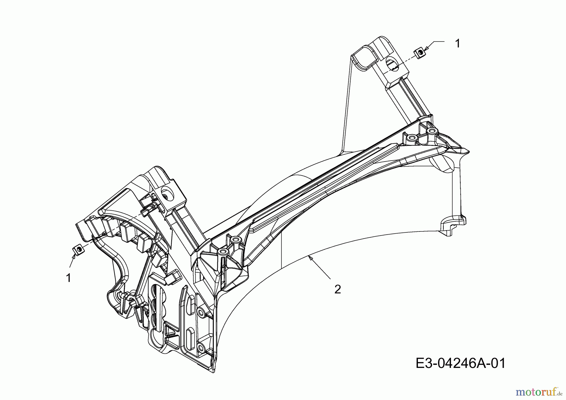 MTD Motormäher mit Antrieb Smart 53 MSPB 12A-A05D600 (2014) Leitstück hinten