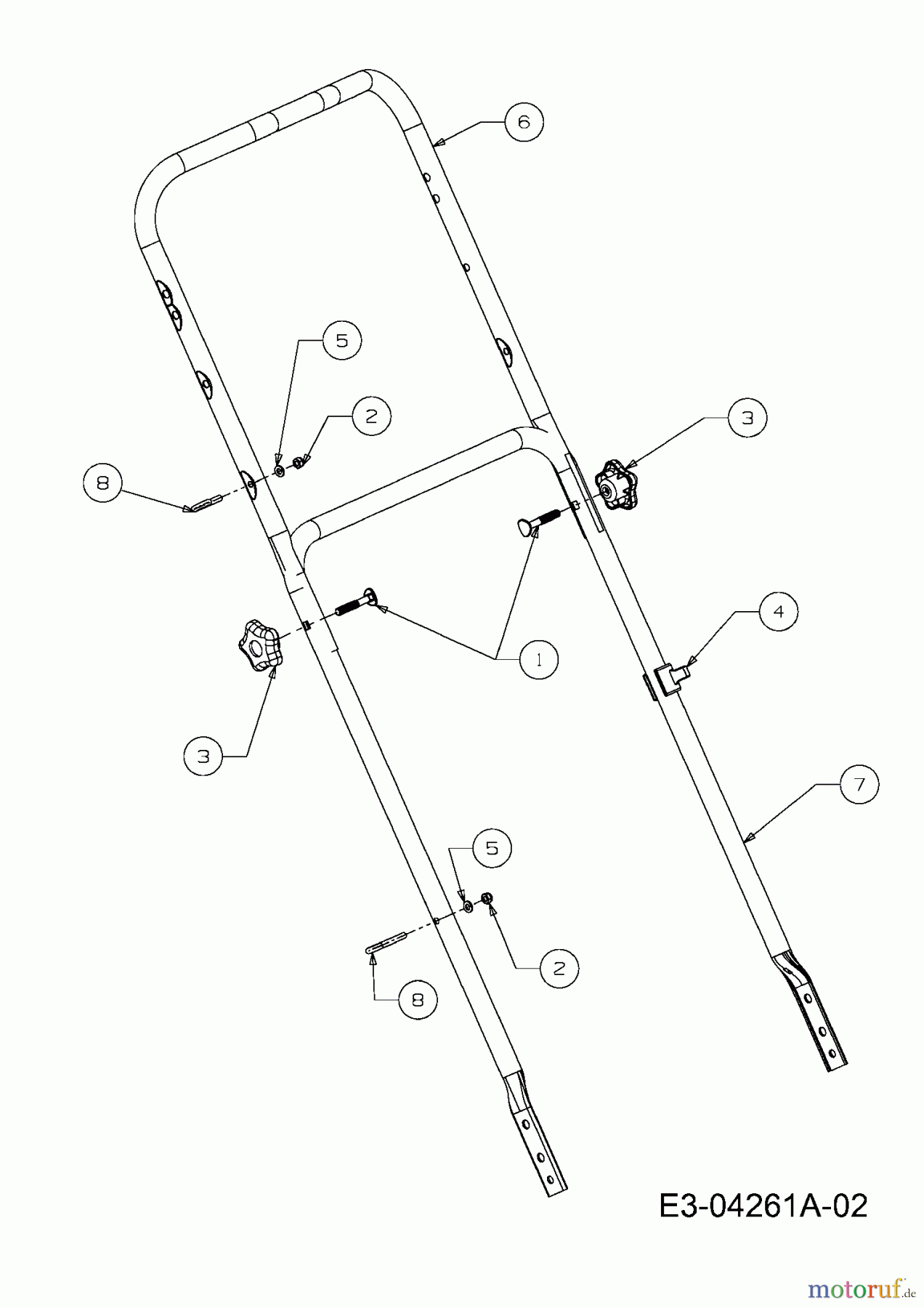 M Tech Motormäher mit Antrieb M 5355 SP 12C-84MF605  (2008) Holm gültig ab 09.01.2008