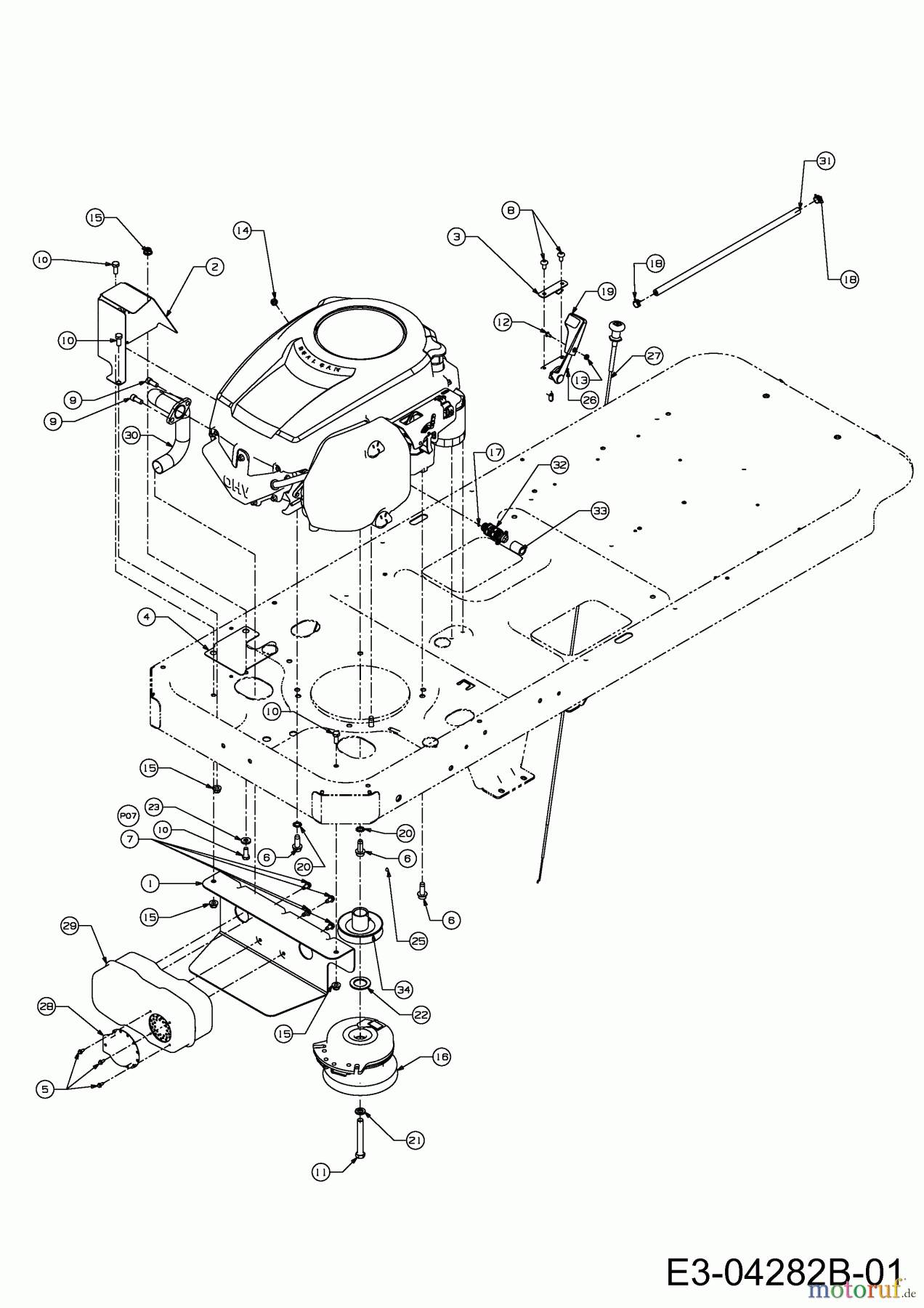 Cub Cadet Zero Turn RZT 42 17AE2ACG603 (2010) Elektromagnetkupplung, Motorzubehör
