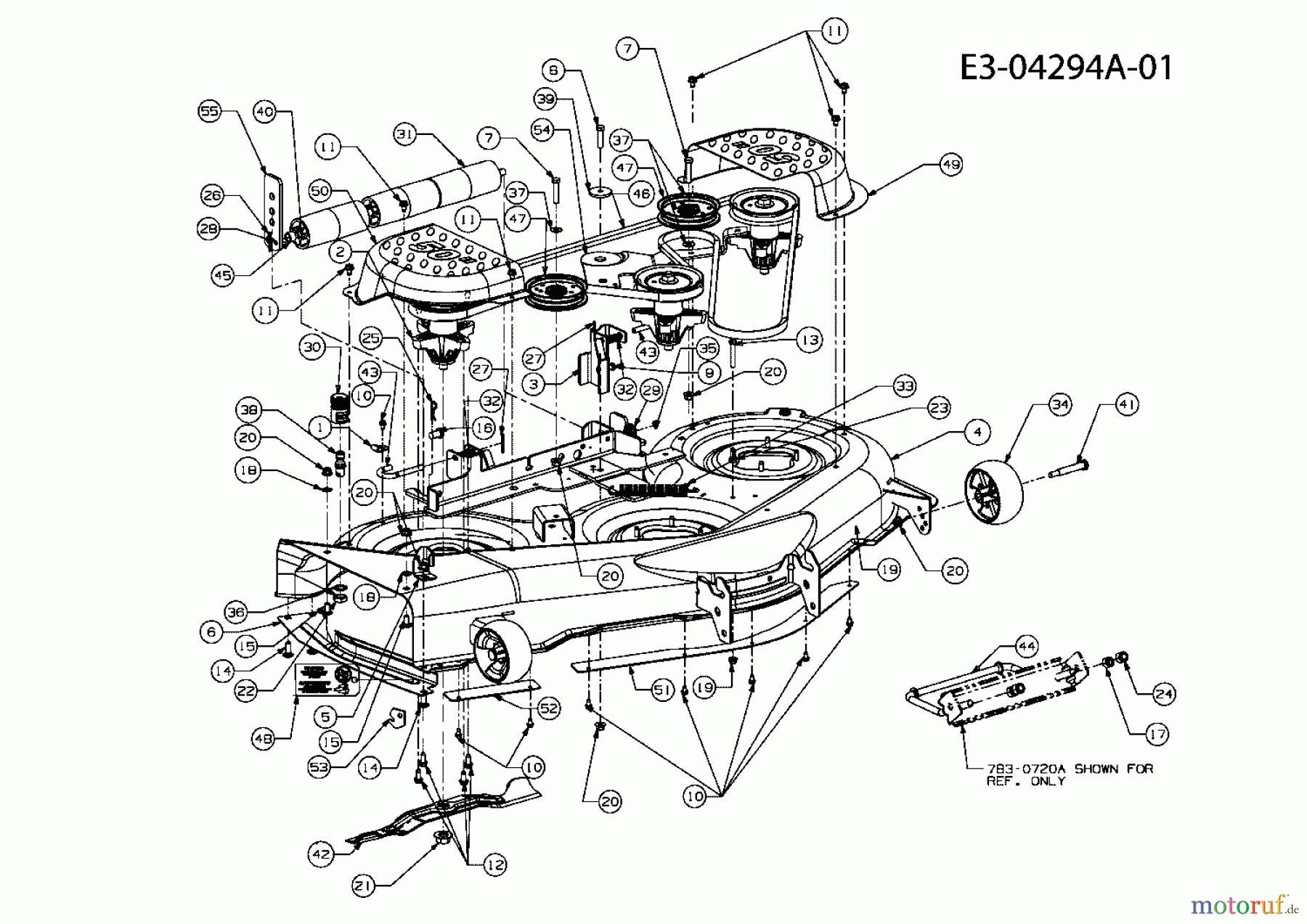 Cub Cadet Zero Turn All Rounder 1050 17AF9BKP603R (2009) Mähwerk P (50