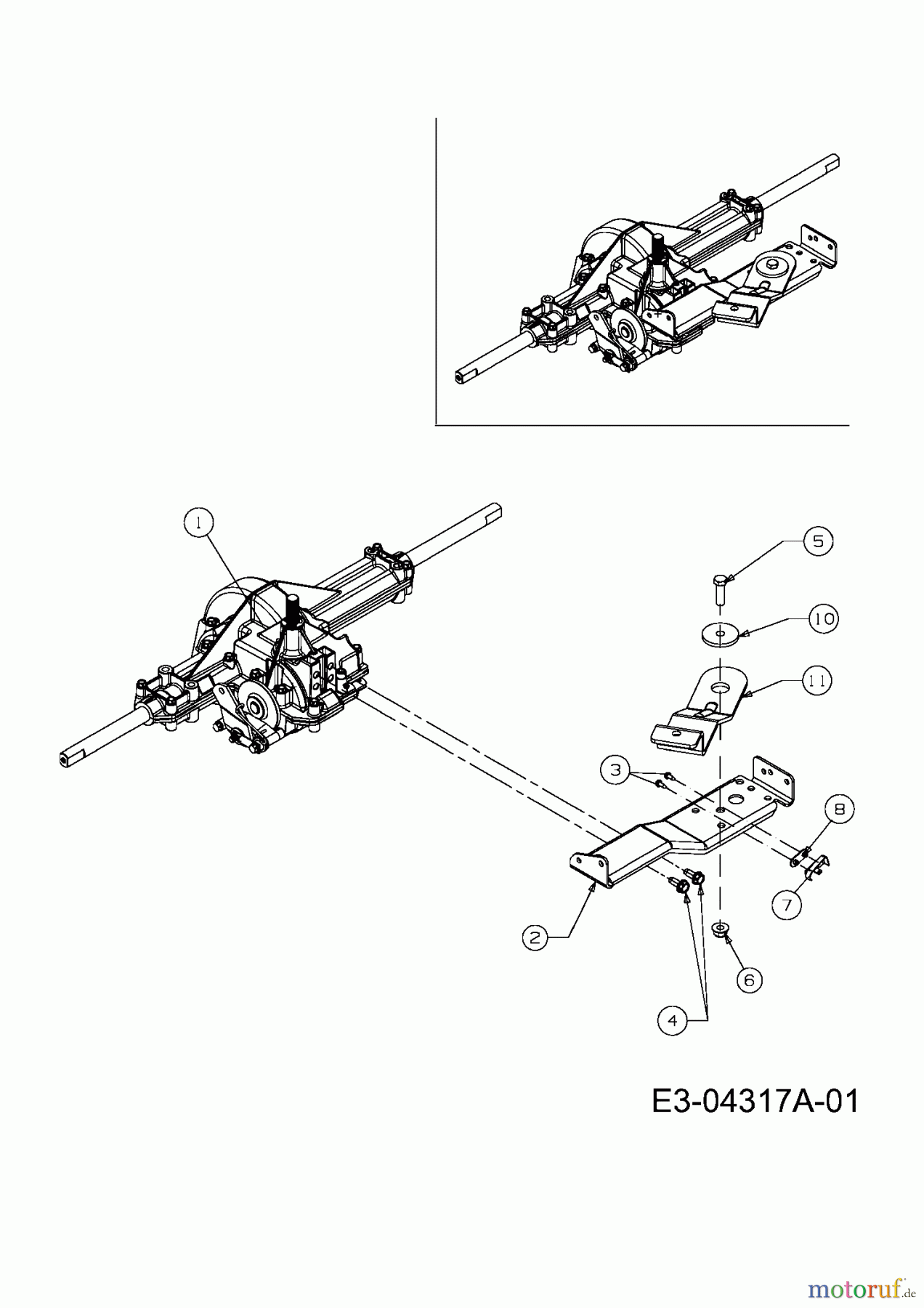 Gutbrod Rasentraktoren DLX 96 SA 13AV606F690  (2008) Getriebe, Variator ab 01.01.2008