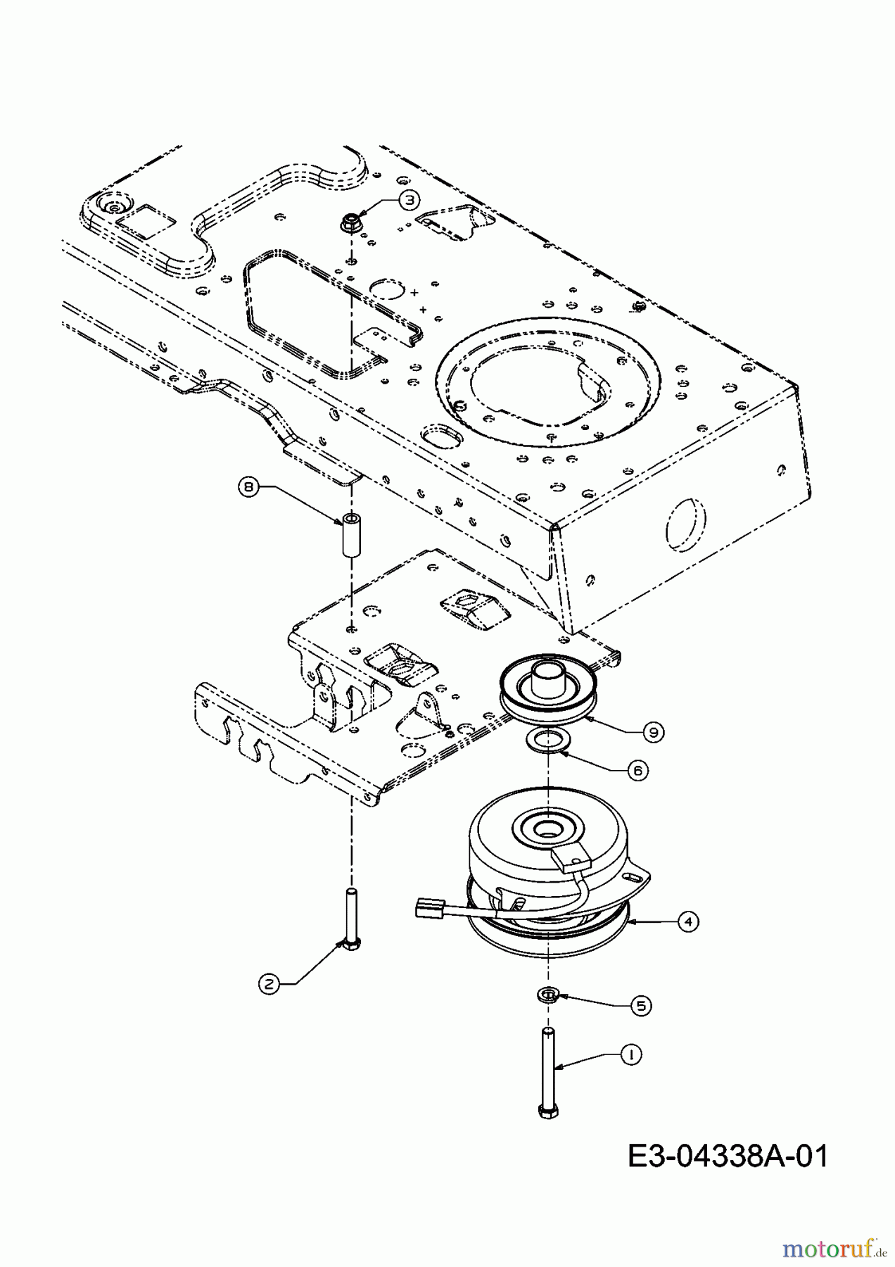 Verts Loisirs Rasentraktoren VLK2 25H127 13AI61TP617 (2008) Elektromagnetkupplung, Motorkeilriemenscheibe
