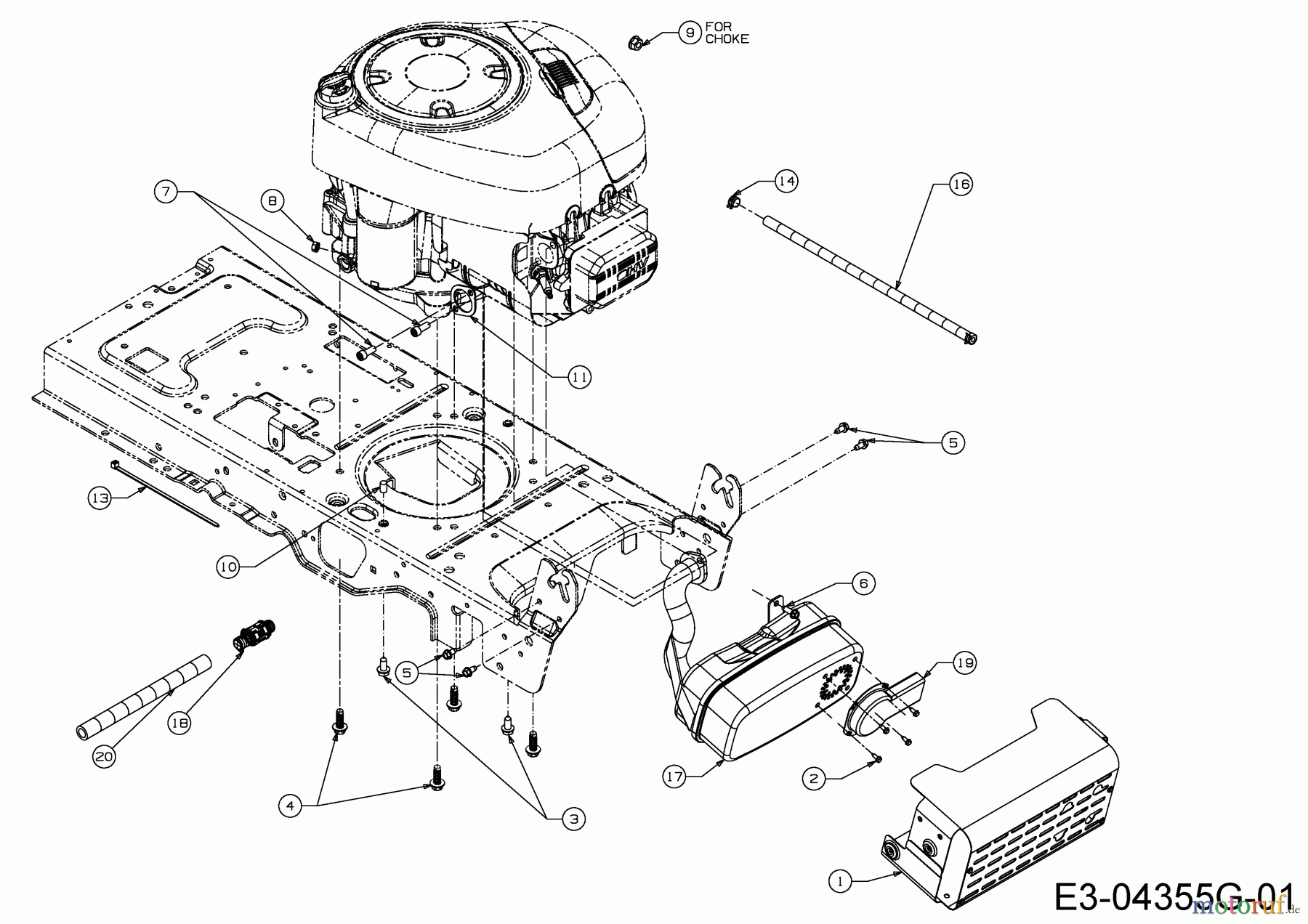 WOLF-Garten Expert Rasentraktoren Expert 92.165 A 13HN90WE650 (2015) Motorzubehör