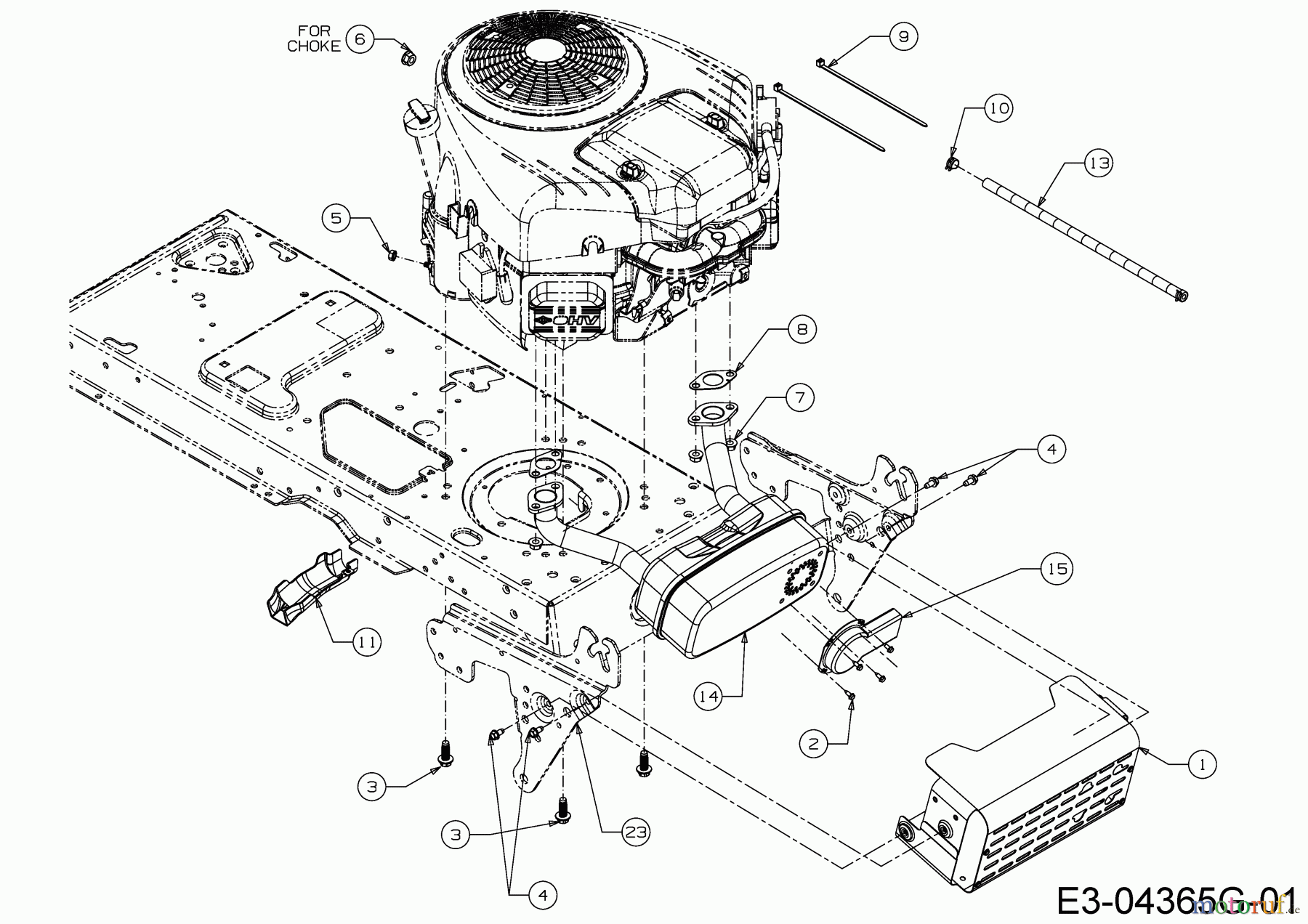 MTD Rasentraktoren Gold 220-105 T 13HU76KN615 (2017) Motorzubehör