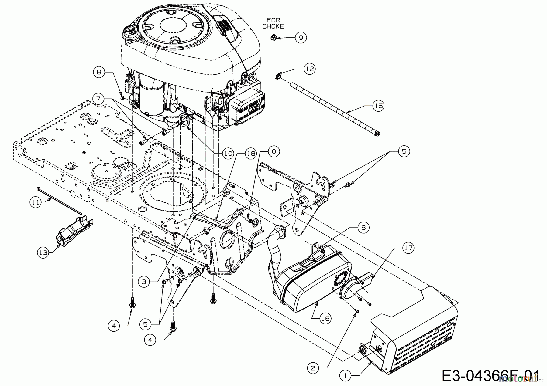 Mr. Bricolage Rasentraktoren BT 155-92 AH 2 13HM71KE648 (2015) Motorzubehör