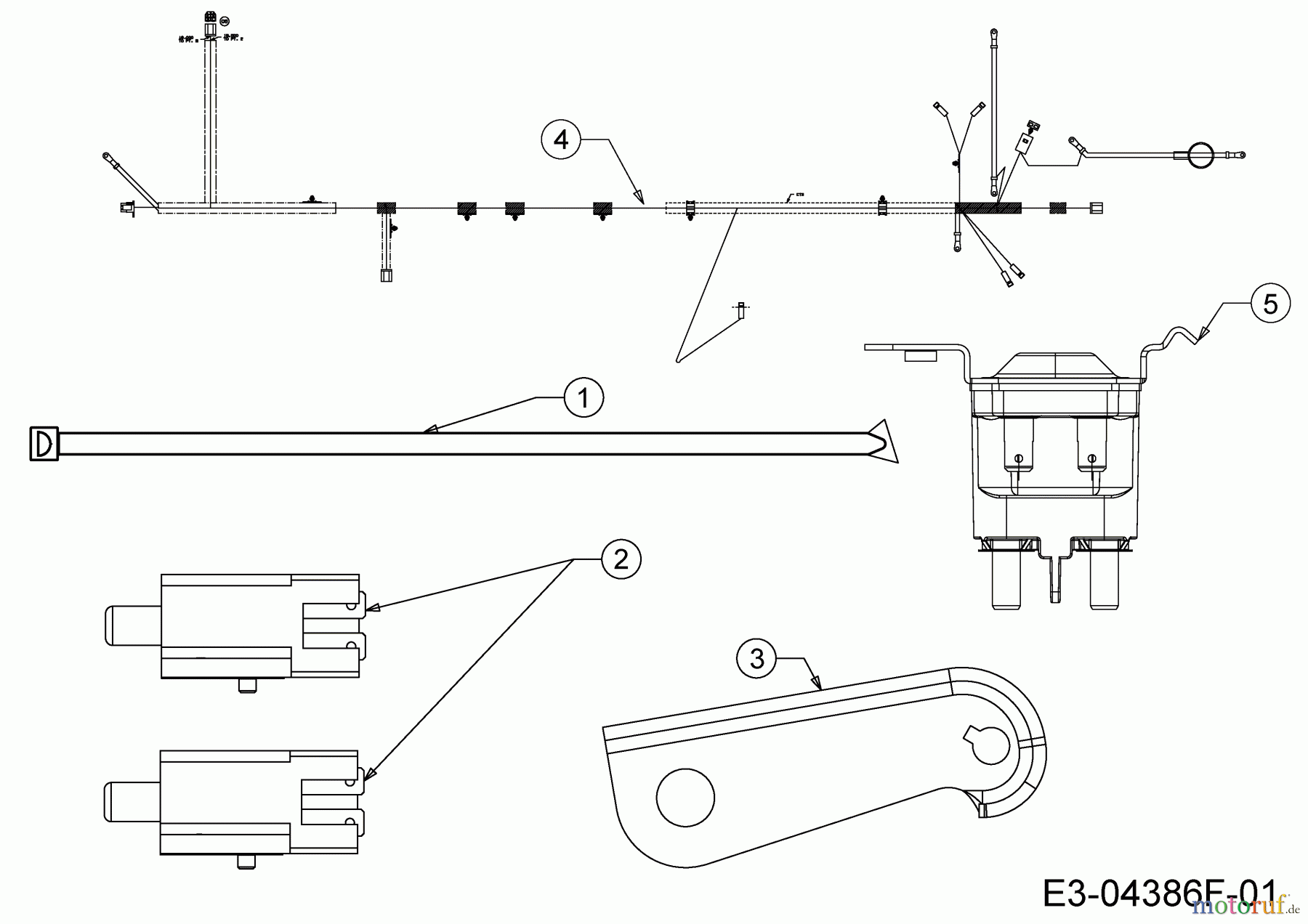  Guem Rasentraktoren GF 140 13H2765F607  (2015) Elektroteile
