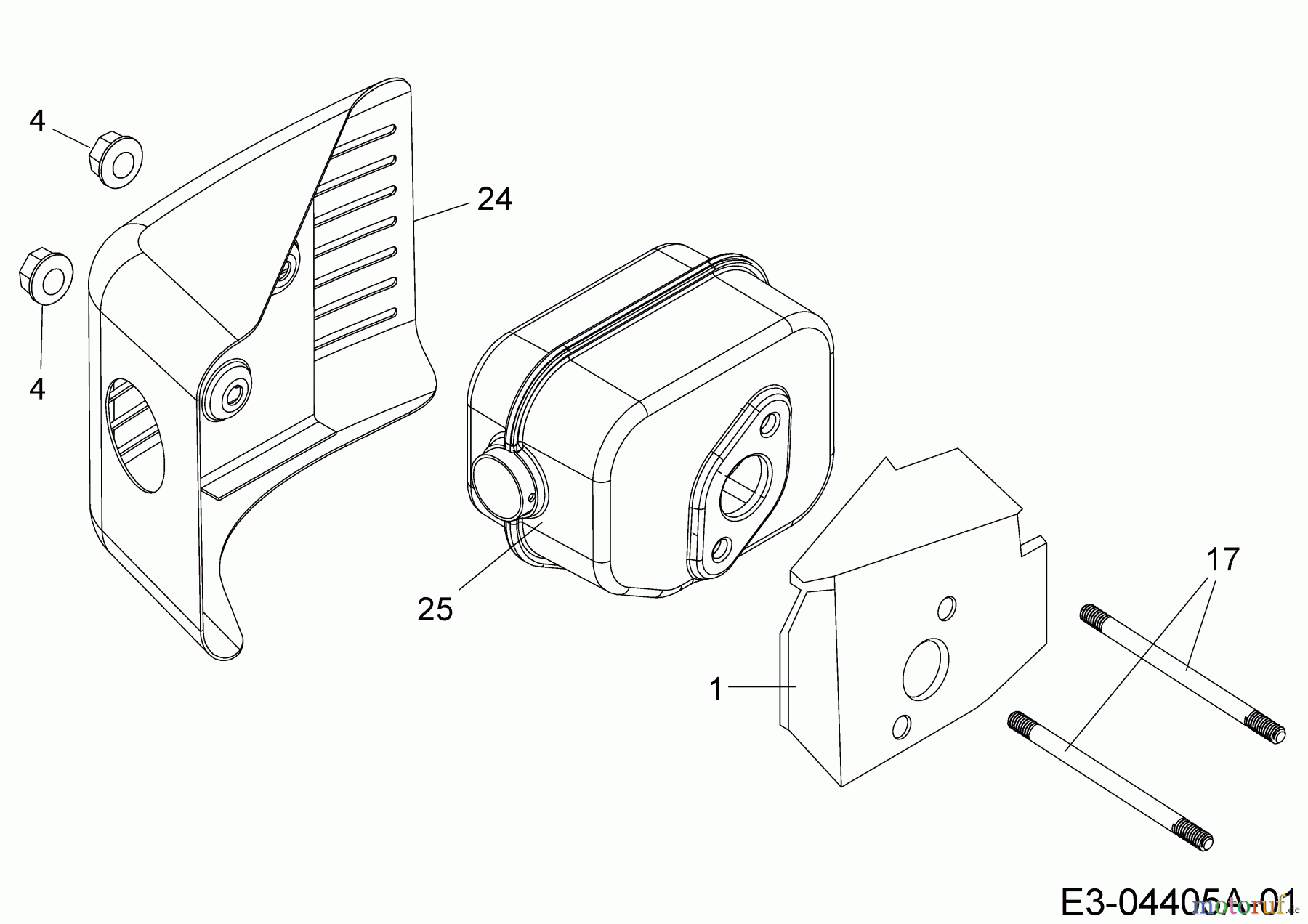 Wolf-Garten Benzinmotoren MTD 5 P 70 MH 752Z5P70MH (2009) Auspuff