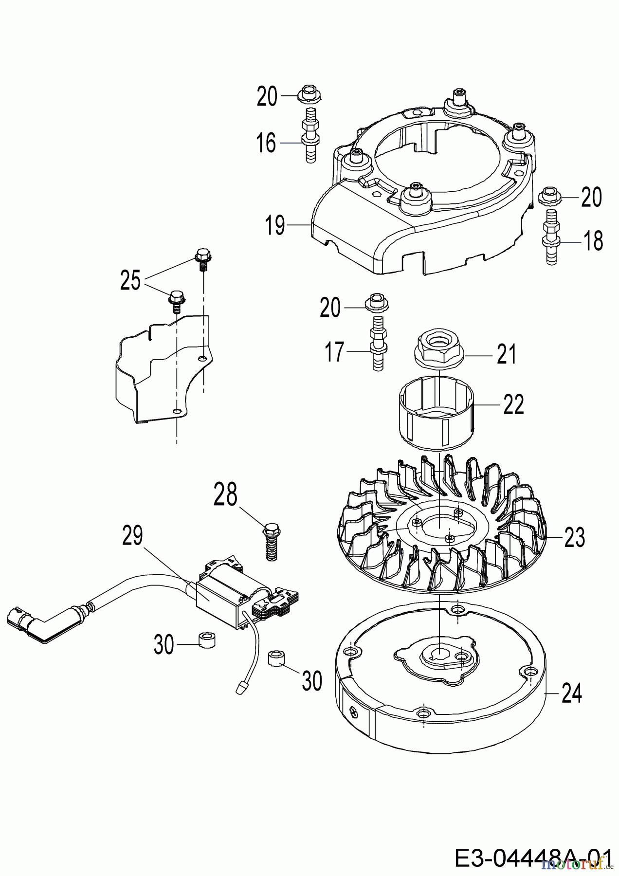 MTD-Motoren MTD vertikal 1 P 65 WHB 752Z1P65WHB  (2010) Schwungrad, Zündspule