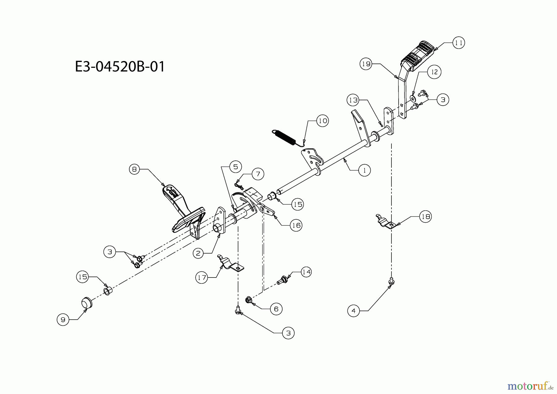  Yard-Man Rasentraktoren HG 9160 K 13BG91YG643  (2010) Pedale