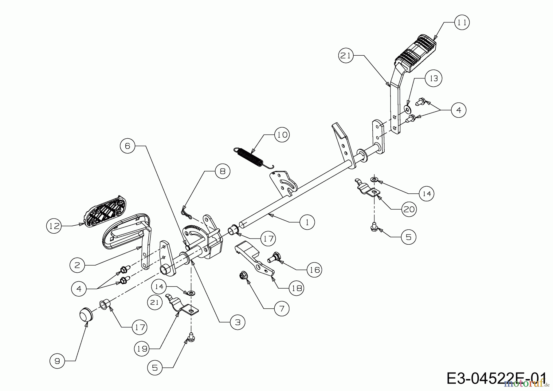 Cub Cadet Rasentraktoren CC 1018 AN 13BD90AN603  (2014) Pedale
