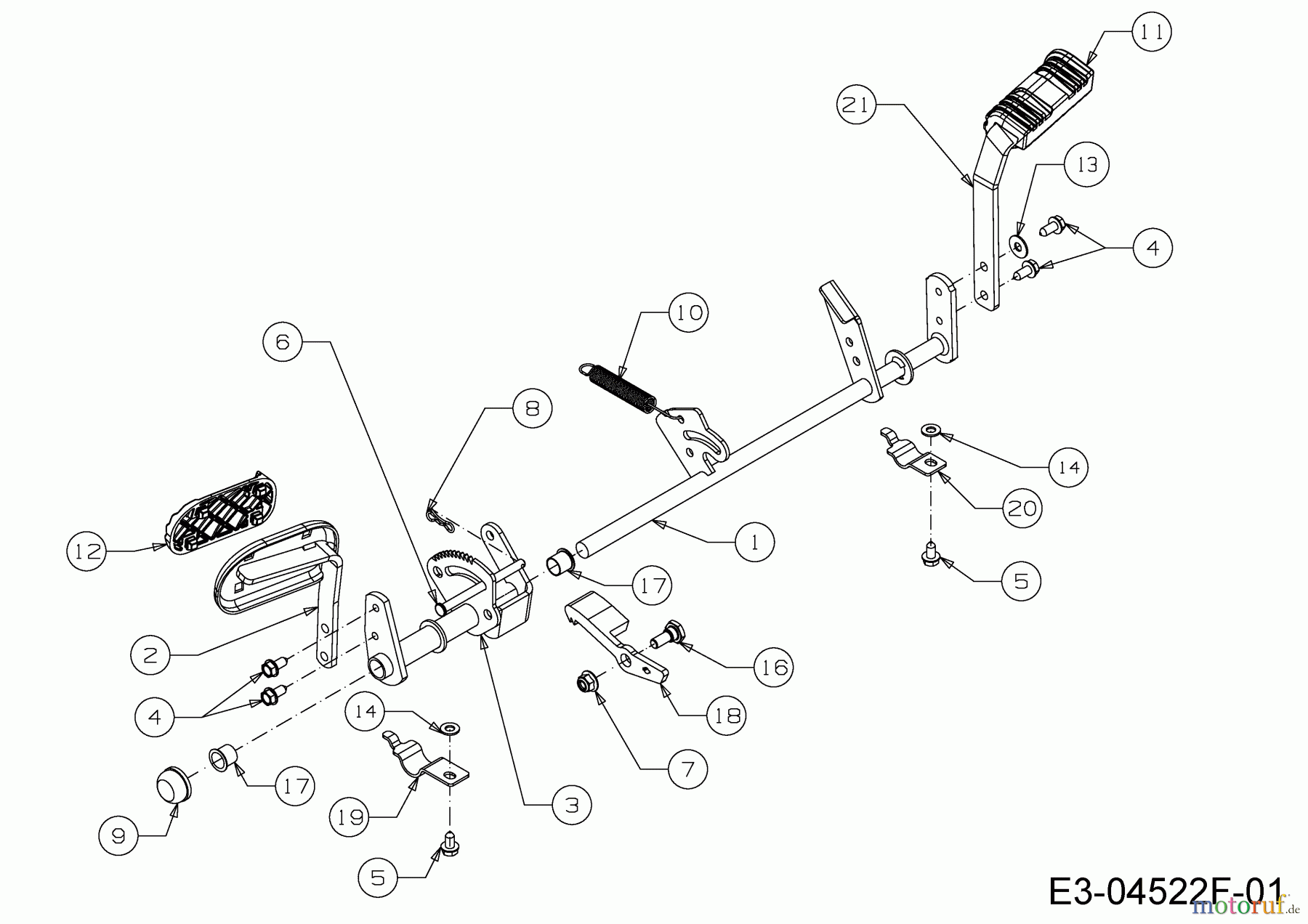 WOLF-Garten Expert Rasentraktoren Expert 92.165 A 13HN90WE650 (2015) Pedale
