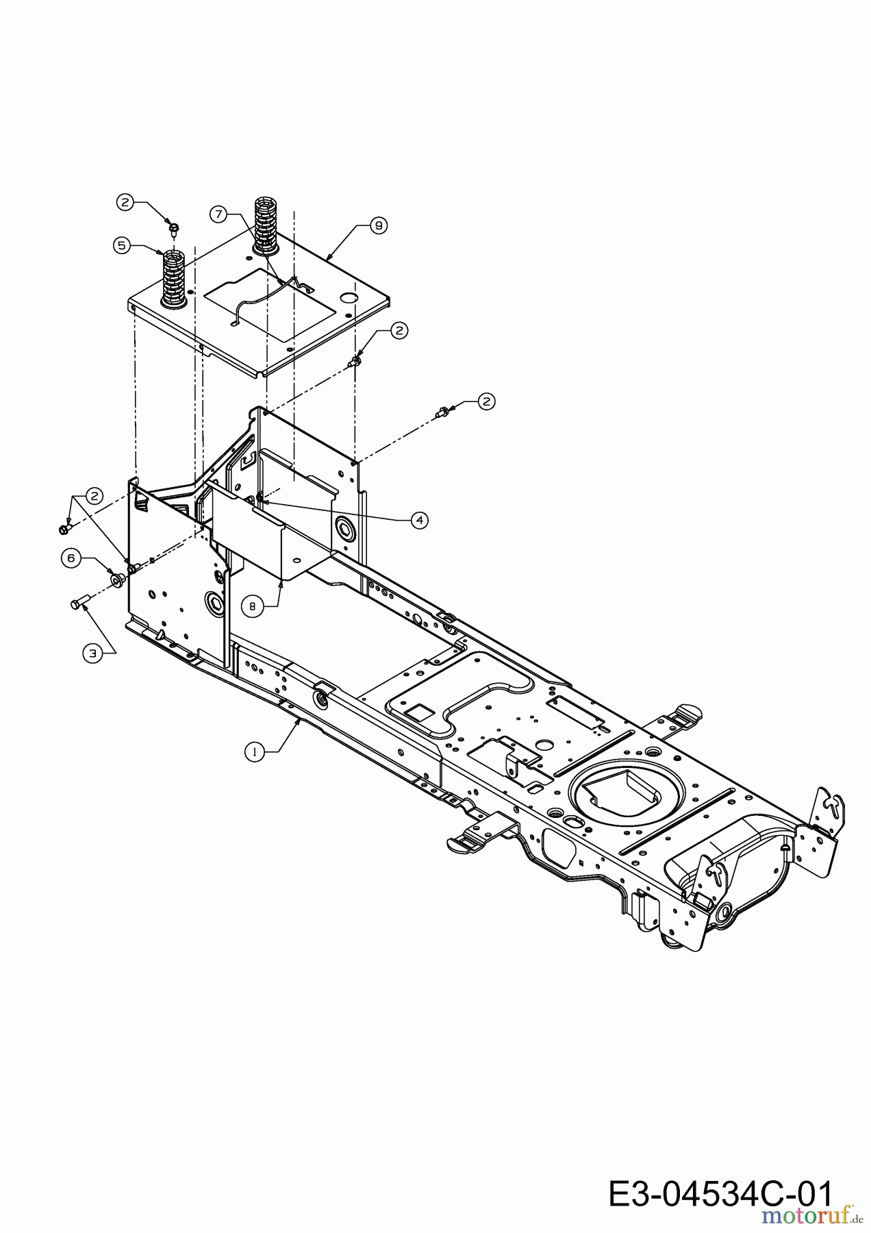 WOLF-Garten Expert Rasentraktoren Expert 107.180 H 13AG91WG650 (2012) Rahmen