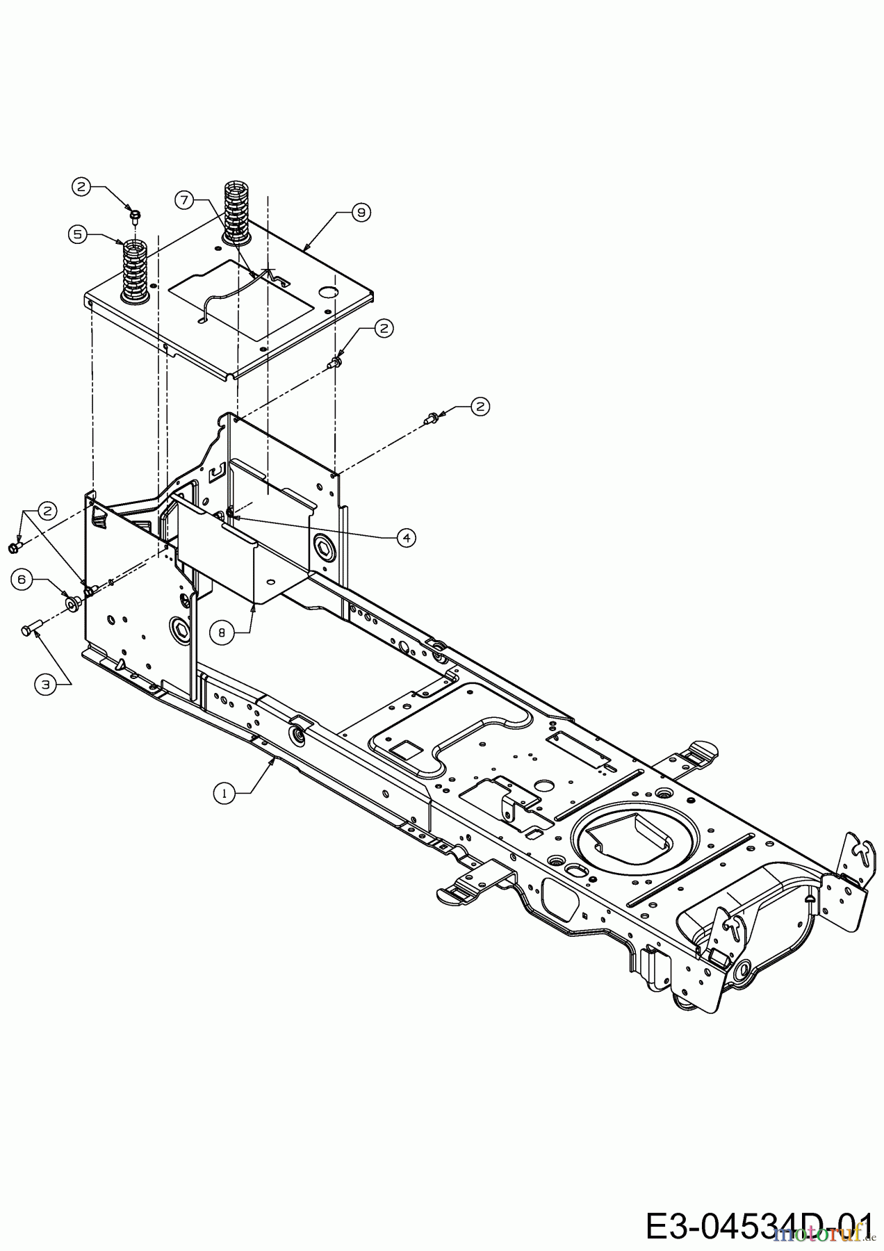 Wolf-Garten Rasentraktoren Expert 107.175 A 13AD90WG650 (2013) Rahmen