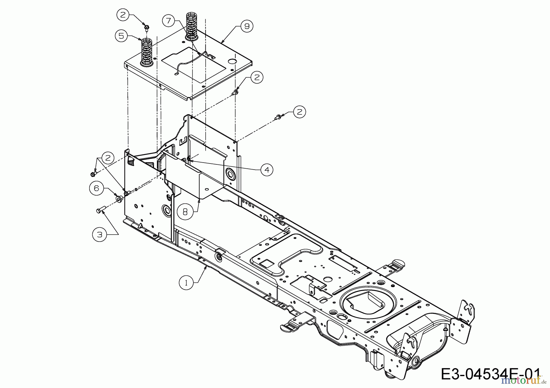  WOLF-Garten Expert Rasentraktoren Expert 107.180 H 13AG93WG650  (2014) Rahmen
