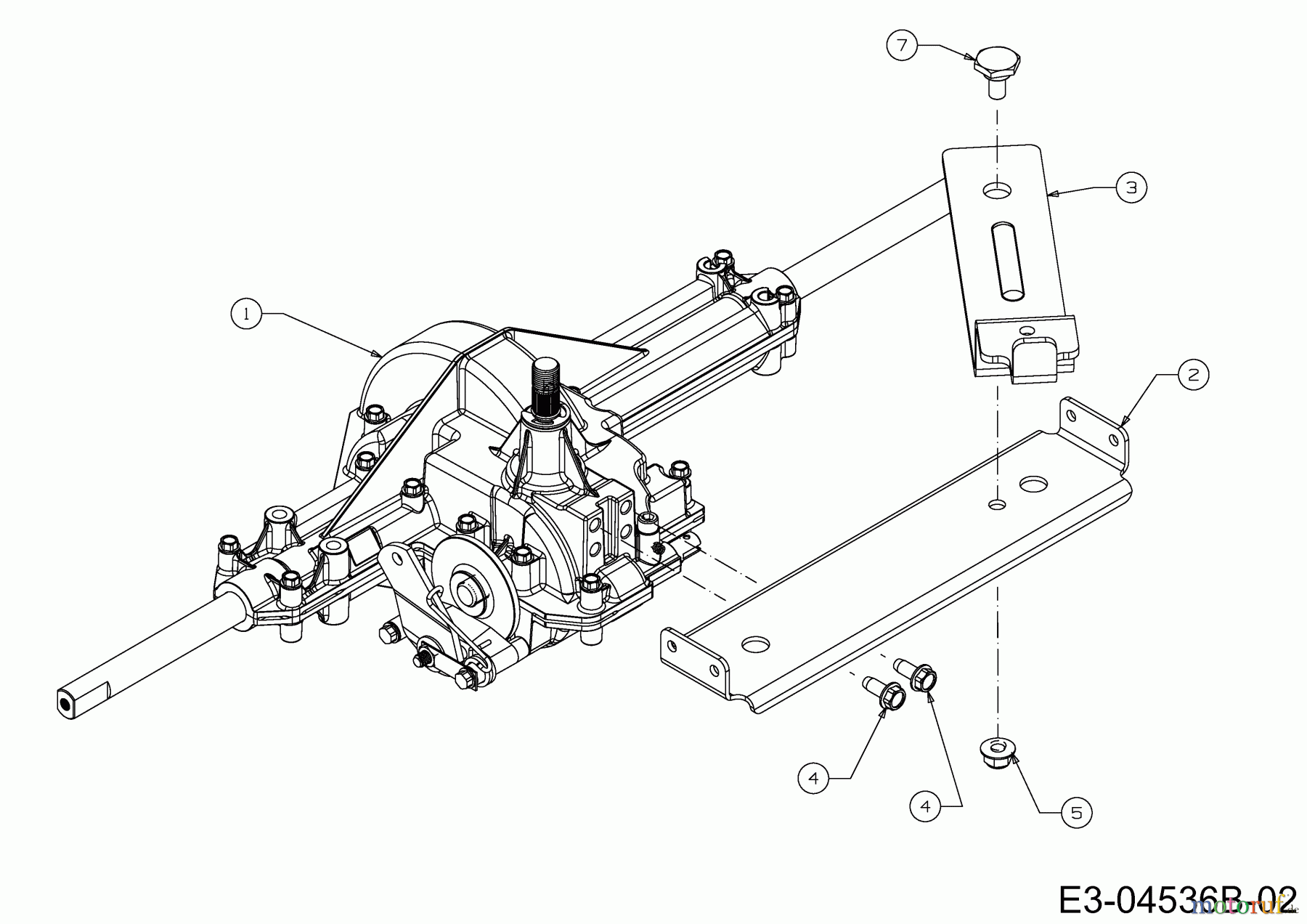 Massey Ferguson Rasentraktoren MF 38-16 ASD 13AD90GF695 (2014) Getriebe 618-04566, Halter Variator