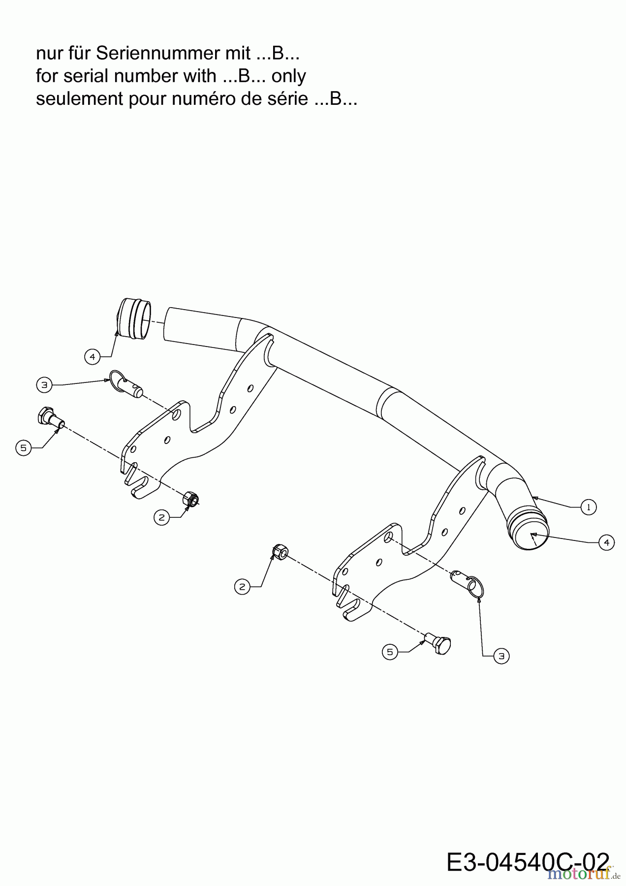  Cub Cadet Rasentraktoren CC 714 HF 13D279DF603  (2014) Stoßstange nur für Seriennummer mit ...B...