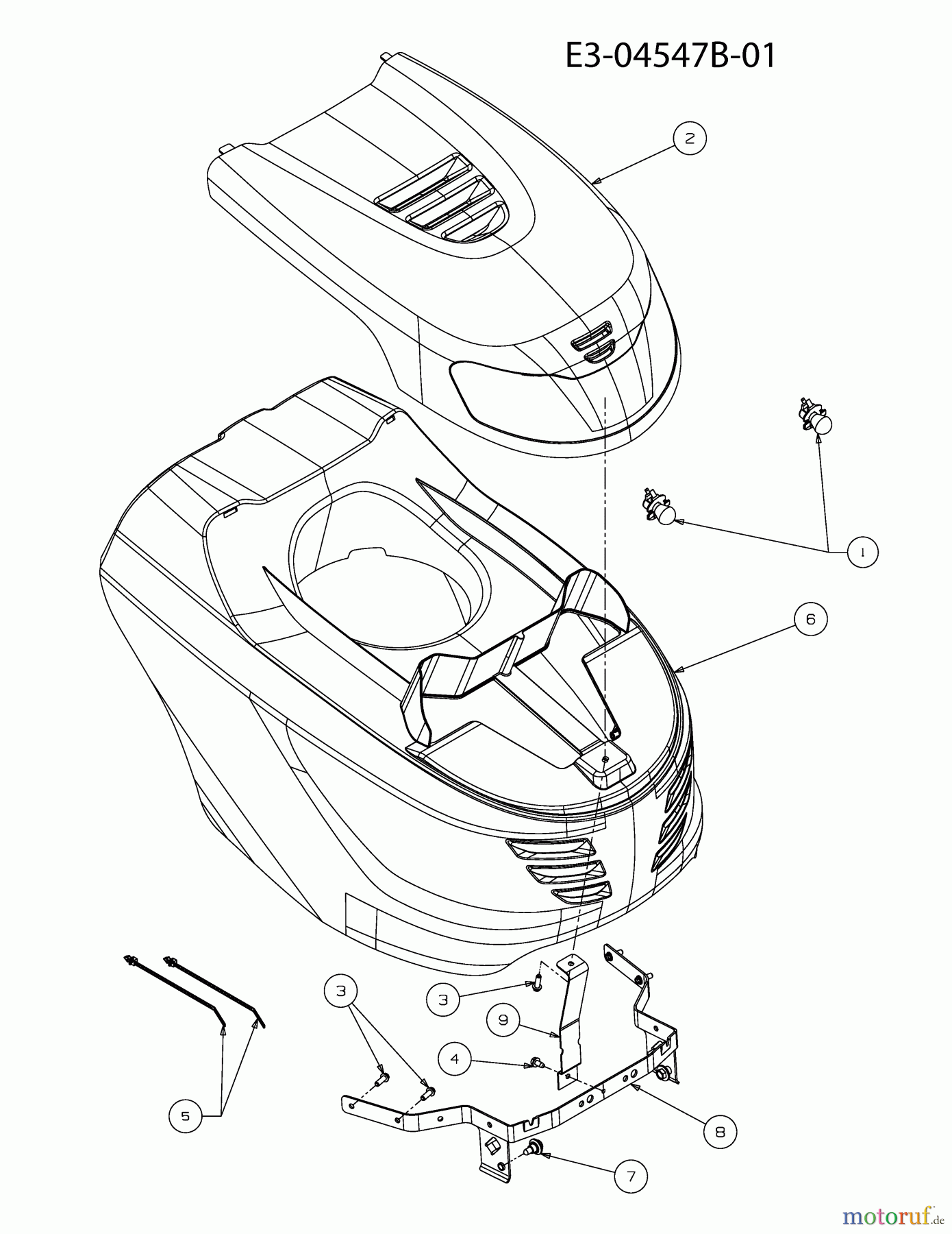 Gutbrod Rasentraktoren ELX 107 SHL-K 13BG91GG690 (2011) Motorhaube G-Style
