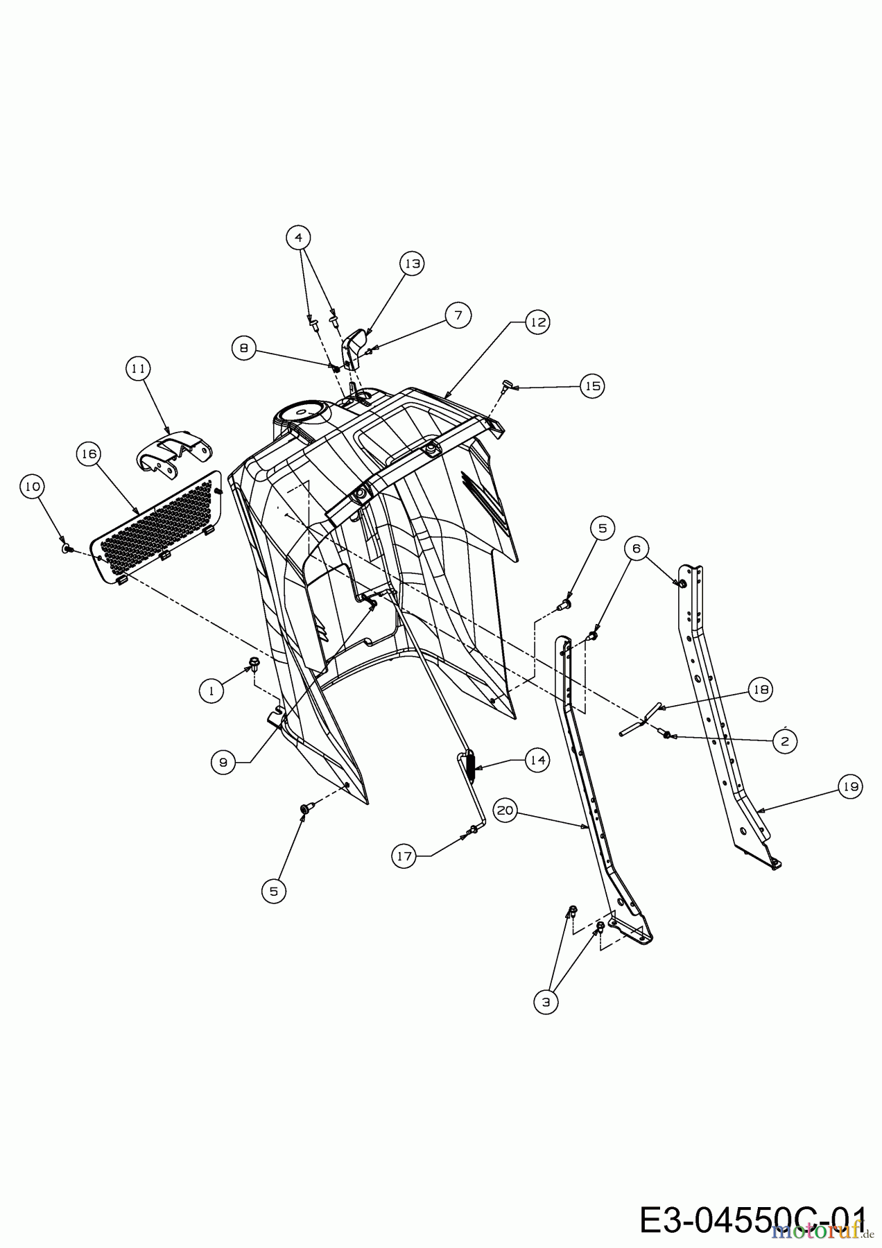 Cub Cadet Rasentraktoren CC 1022 KHT 13HF93AT603 (2014) Armaturenbrett