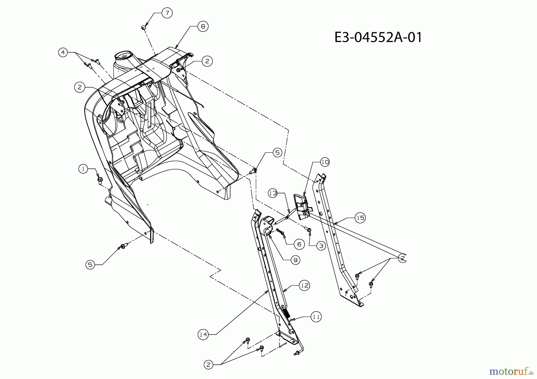 Verts Loisirs Rasentraktoren VLK2 22H107 N 13AF91TG417 (2009) Armaturenbrett