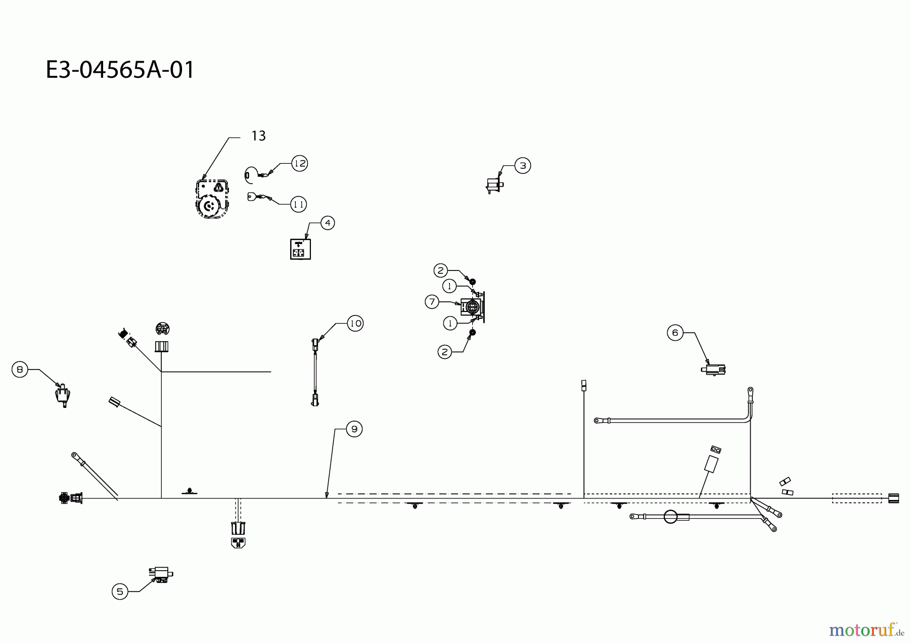 Verts Loisirs Rasentraktoren VLK2 22H107 N 13AF91TG417 (2009) Elektroteile