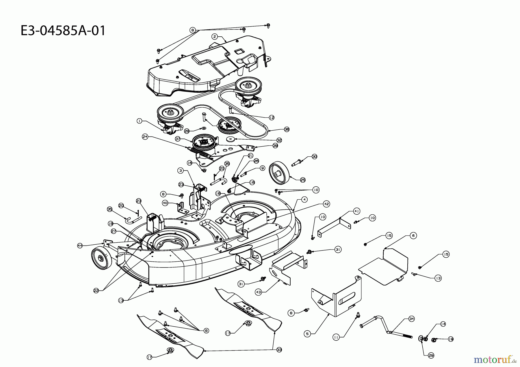 Cub Cadet Rasentraktoren CC 1015 13AV91AF603  (2009) Mähwerk F (38