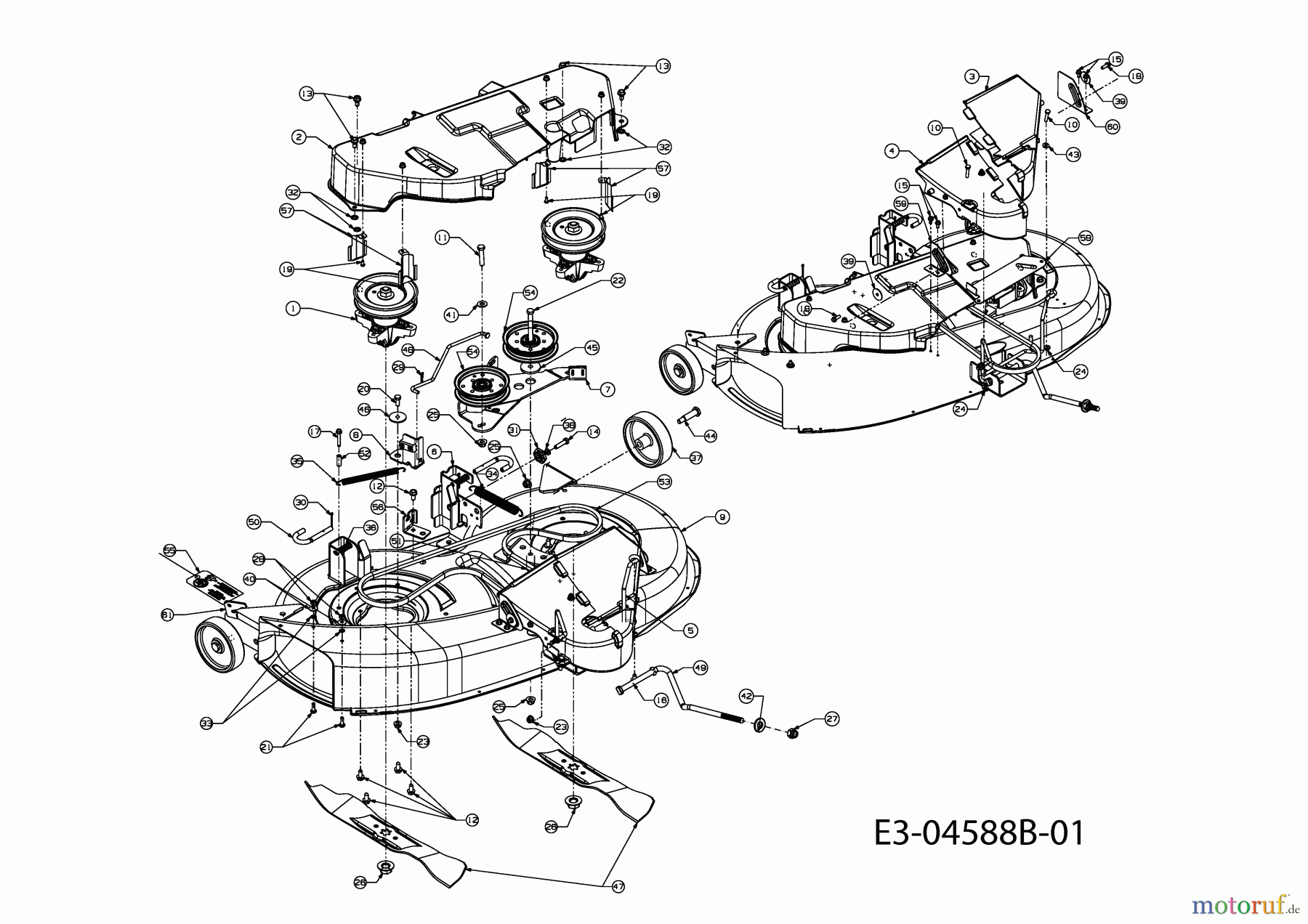 Yard-Man Rasentraktoren AF 9150 13AV90YF643 (2010) Mähwerk F (38