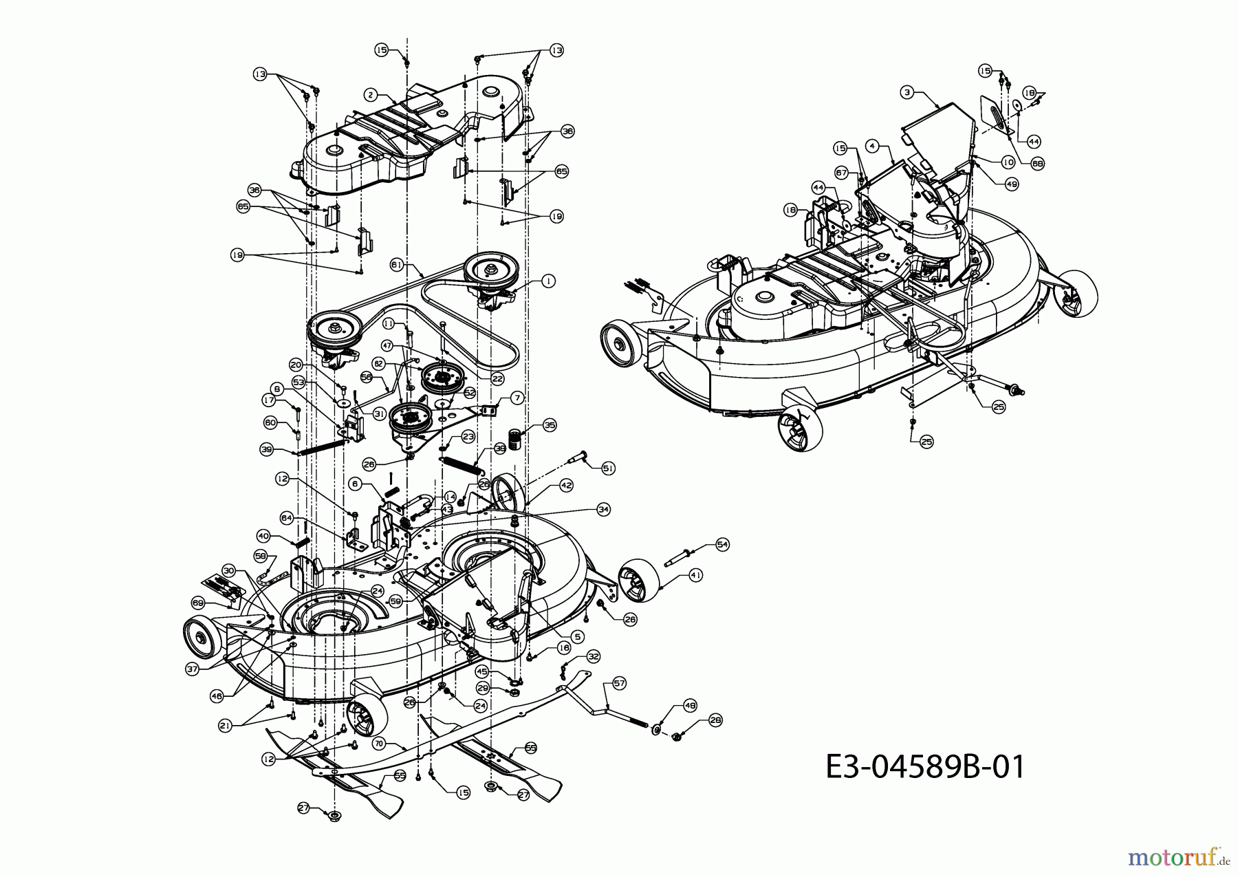  Gutbrod Rasentraktoren ELX 107 SHL-K 13BG91GG690  (2010) Mähwerk G (42