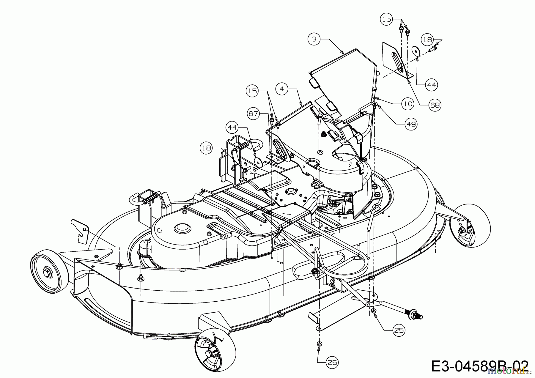  Yard-Man Rasentraktoren AG 9180 13AV90YG643  (2010) Abdeckungen links und rechts Mähwerk G (42