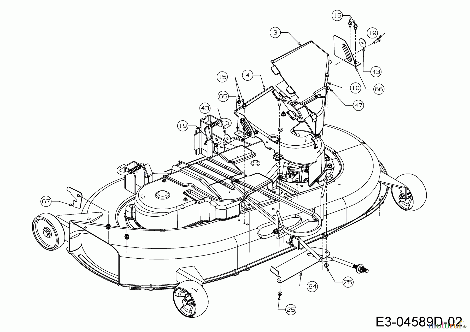 Cub Cadet Rasentraktoren CC 1018 AG 13AD90AG603 (2012) Abdeckungen links und rechts Mähwerk G (42