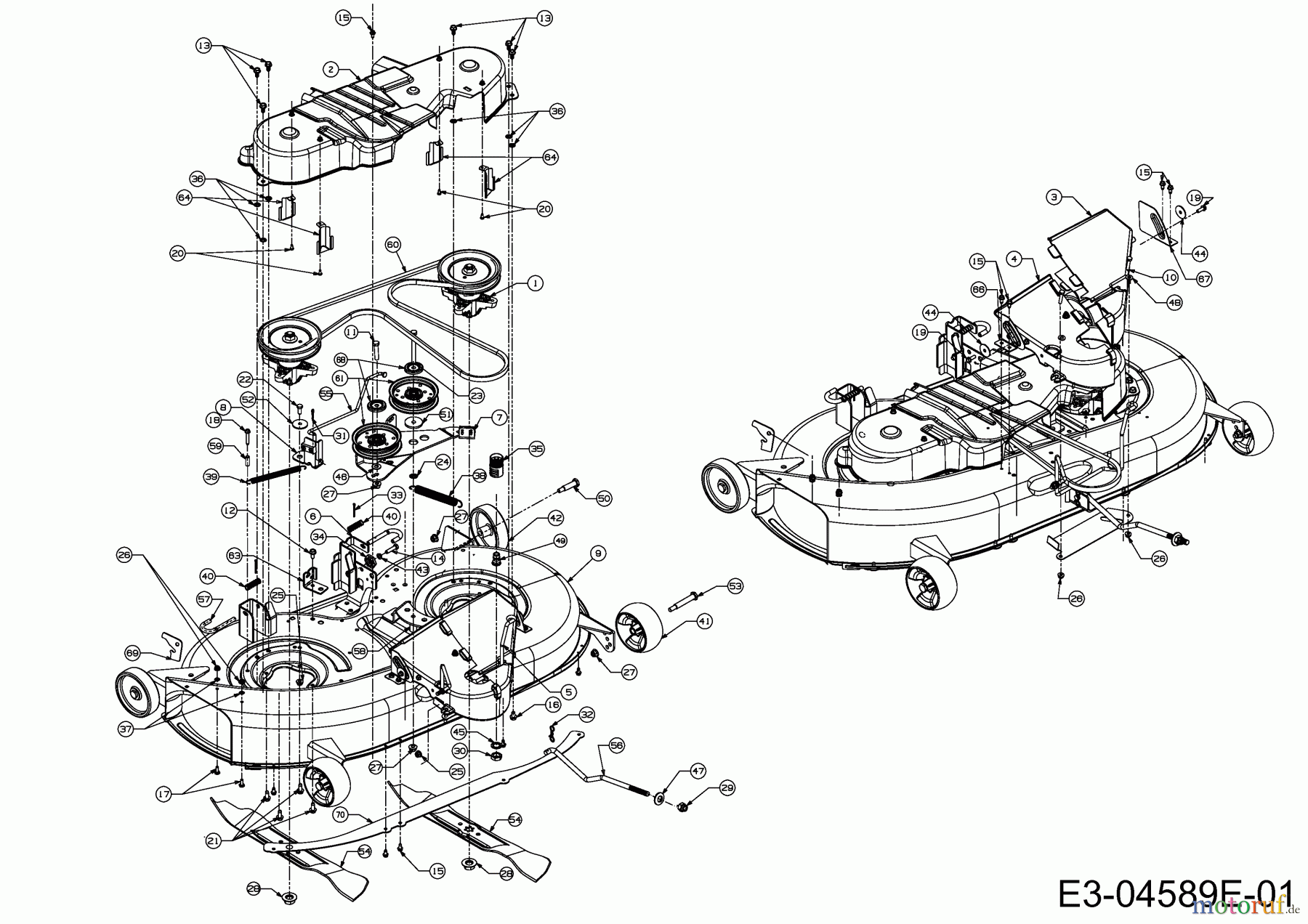  Cub Cadet Rasentraktoren CC 1018 AG 13AD90AG603  (2013) Mähwerk G (42