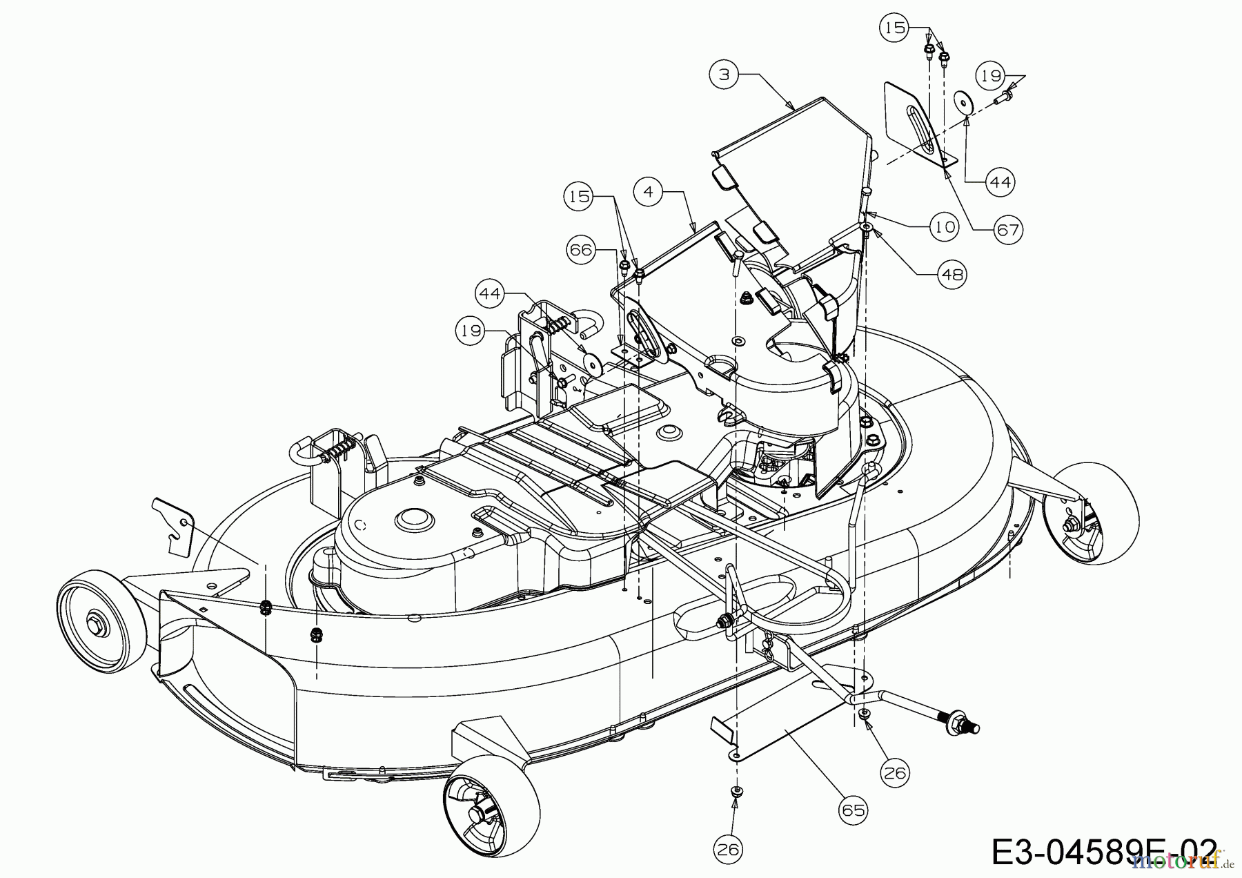 Cub Cadet Rasentraktoren CC 1018 AG 13AD90AG603 (2013) Abdeckungen links und rechts Mähwerk G (42
