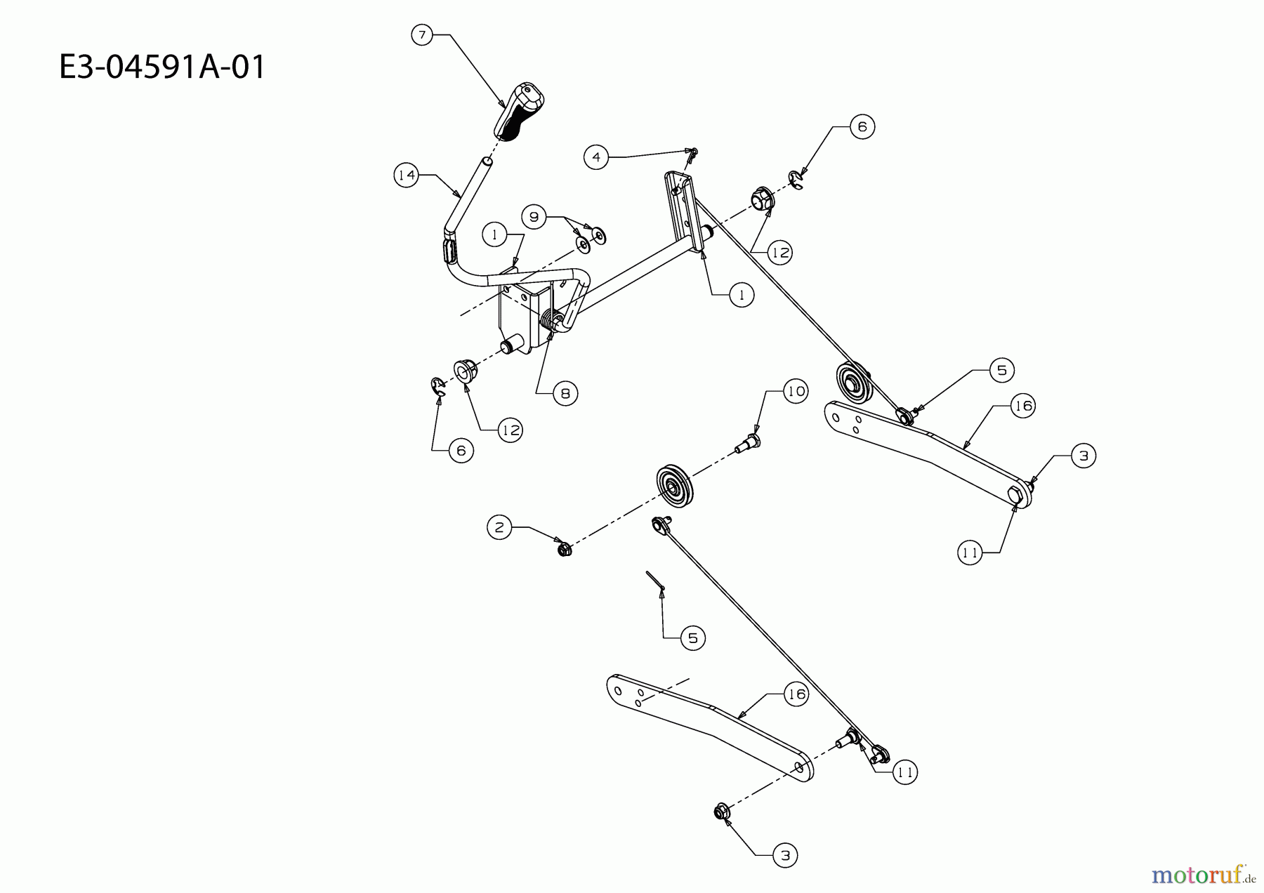 Verts Loisirs Rasentraktoren VLK2 25H127 GC 13AI92TP417 (2009) Mähwerksaushebung