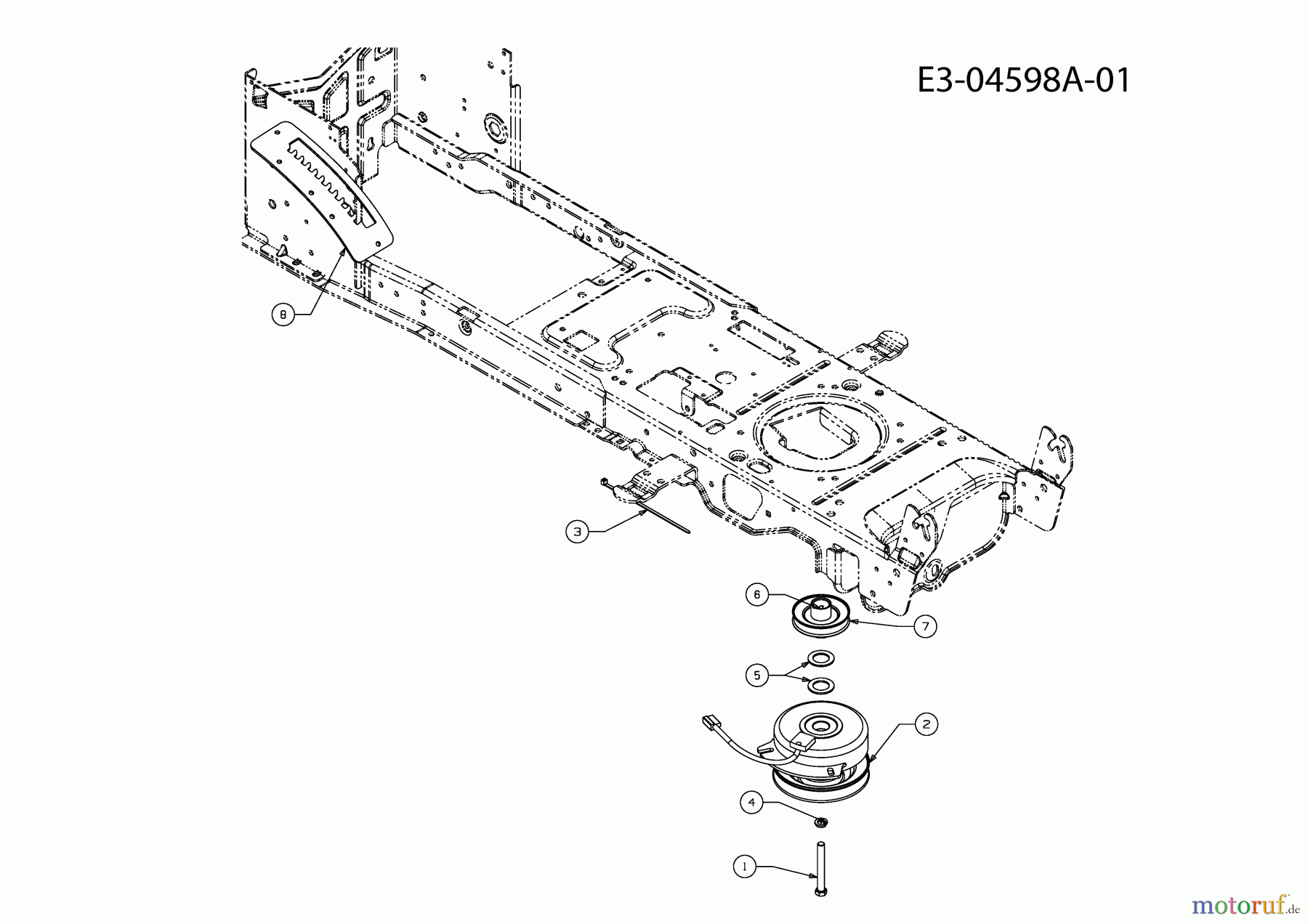 Verts Loisirs Rasentraktoren VLK2 25H127 GC 13AI92TP417 (2009) Elektromagnetkupplung, Motorkeilriemenscheibe
