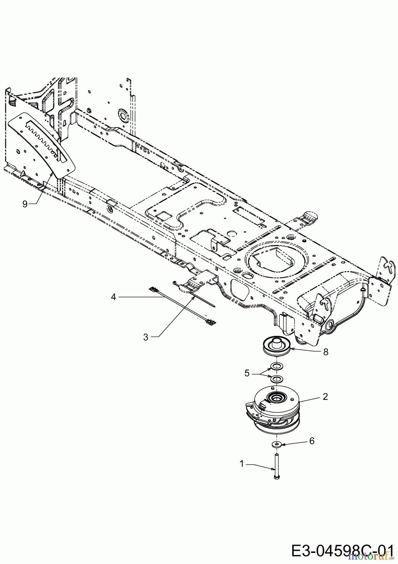  Massey Ferguson Rasentraktoren MF 50-24 SD 13BI92CP695  (2013) Elektromagnetkupplung, Motorkeilriemenscheibe