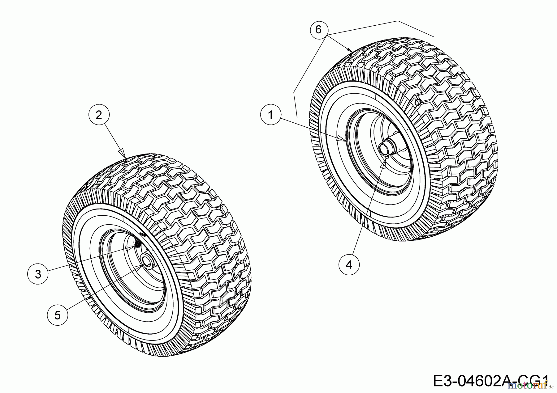 Helington Rasentraktoren H 107 HK 13AG79KG686 (2018) Räder vorne 15x6
