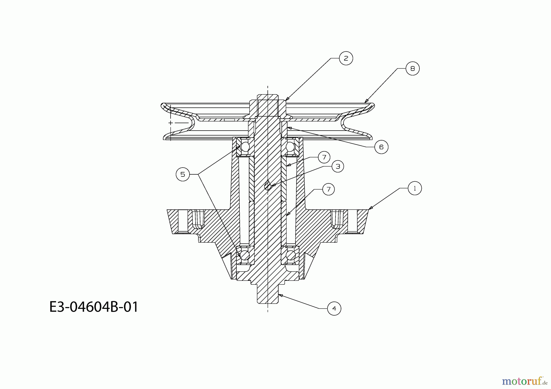  Yard-Man Rasentraktoren AG 9180 13AV90YG643  (2010) Messerspindel 618-04456A
