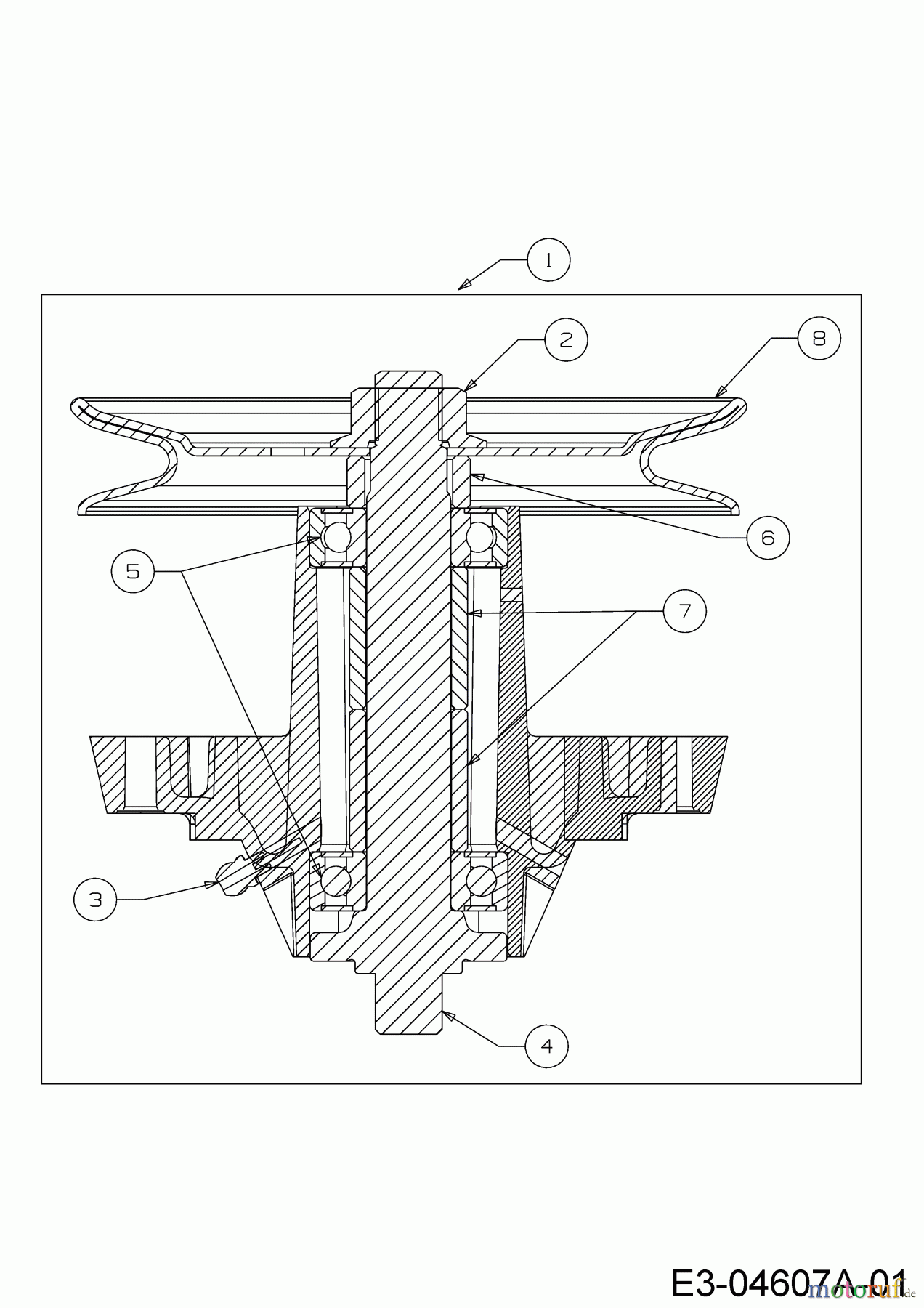 Cub Cadet Rasentraktoren CC 1022 13AF91AG603 (2010) Messerspindel 618-04461