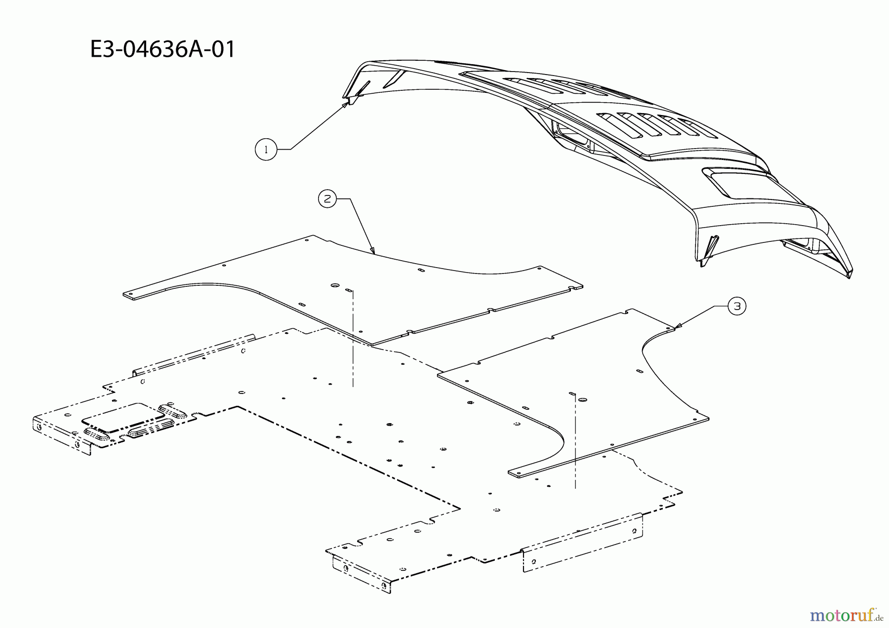  Cub Cadet Utility Vehicle 4x2 UTV 37AB475H603  (2010) Motorhaube Utility